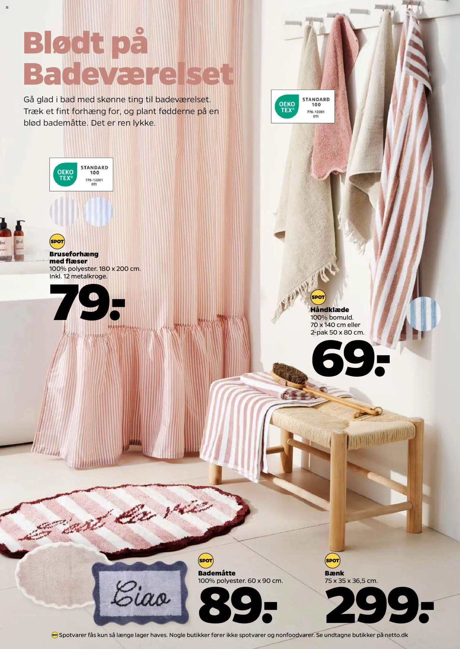 Netto tilbudsavis – gyldig fra 25.04.2026 | Side: 32 | Produkter: Håndklæde, Bad, Bademåtte, Bænk