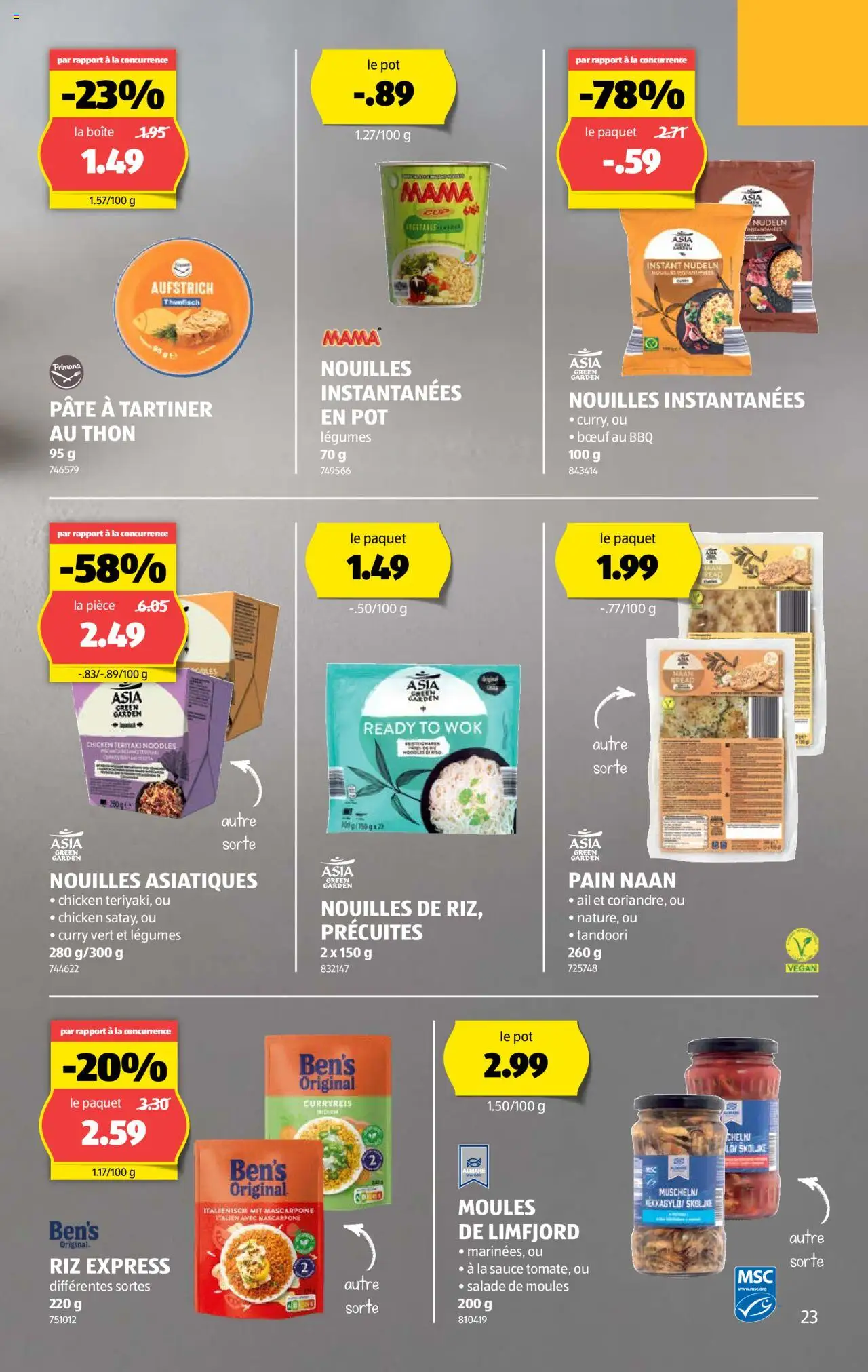 Aldi Aktionen FR – gültig ab 18.09.2025 | Seite: 23 | Produkte: Mascarpone, Nudeln, Wok