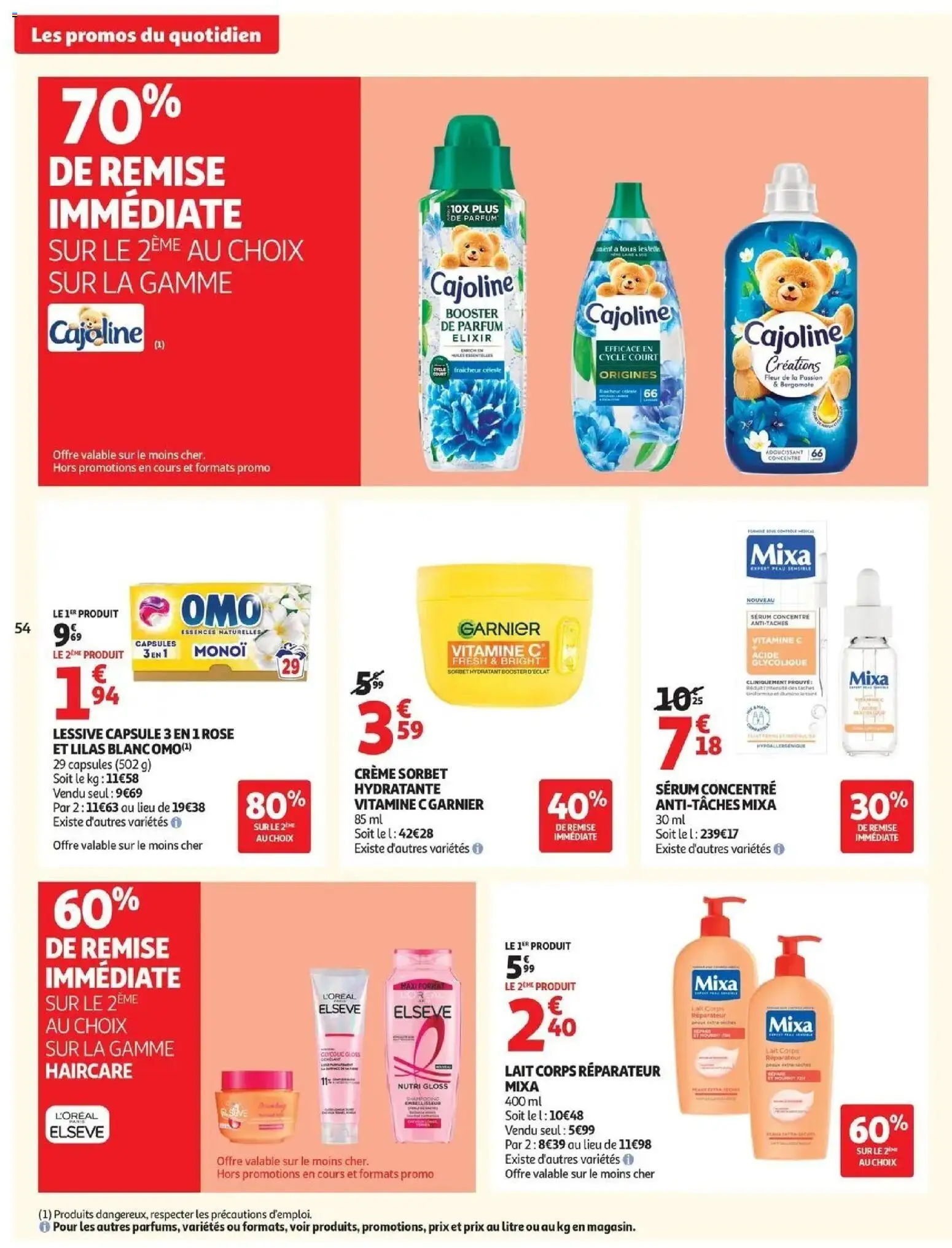 {H1} | Page: 56 | Produits: Gloss, Parfum, Adoucissant, Lait