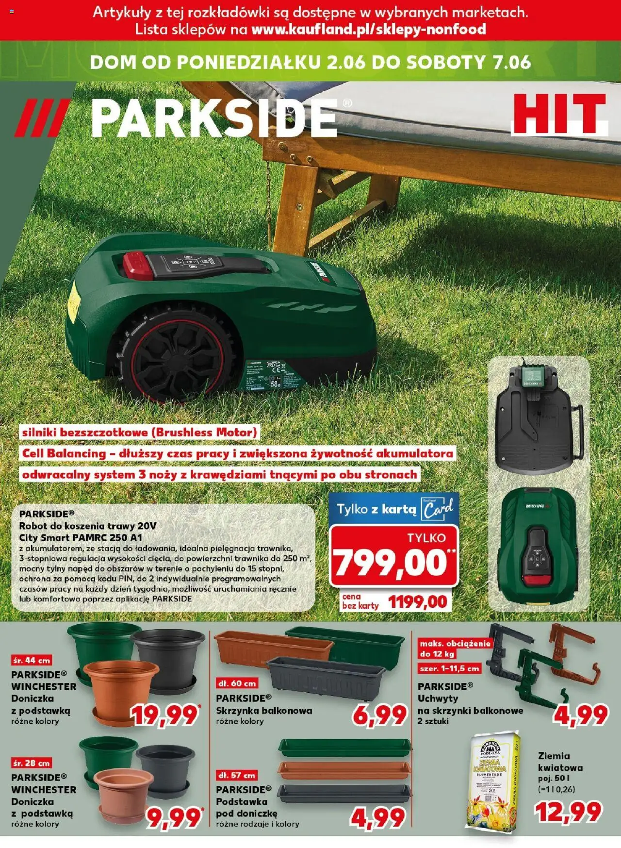 Kaufland gazetka - Mega okazje od 29.05.2025 | Strona: 18 | Produkty: Trawy, Robot, Ziemia, Doniczka