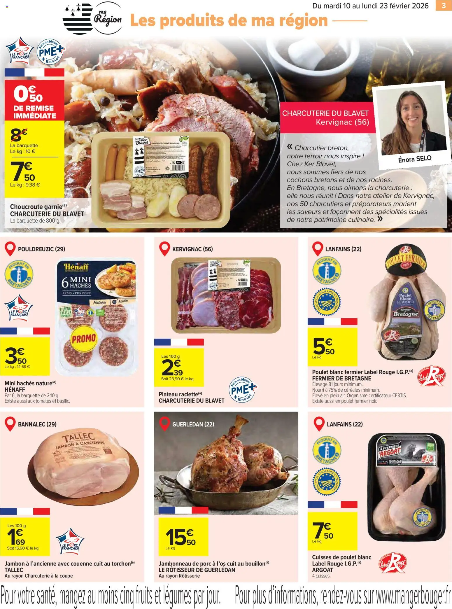 {H1} | Page: 3 | Produits: Plateau, Jambon, Porc, Tomates