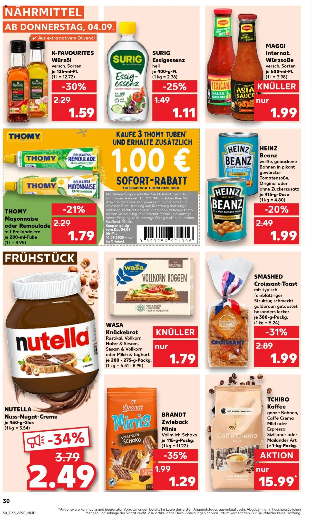 Kaufland prospekt Bremen	 - gültig ab dem 04.09.2025 | Seite: 30 | Produkte: Joghurt, Kaffee, Croissant, Mayonnaise
