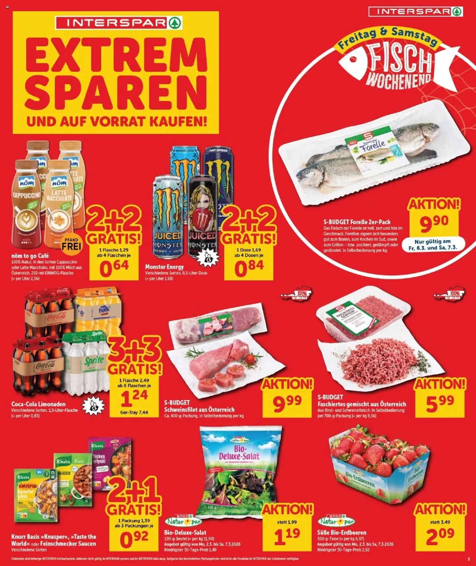 Interspar Flugblatt - Burgenland Sued gültig ab 05.03.2026 | Seite: 3 | Produkte: Mango, Milch, Fisch