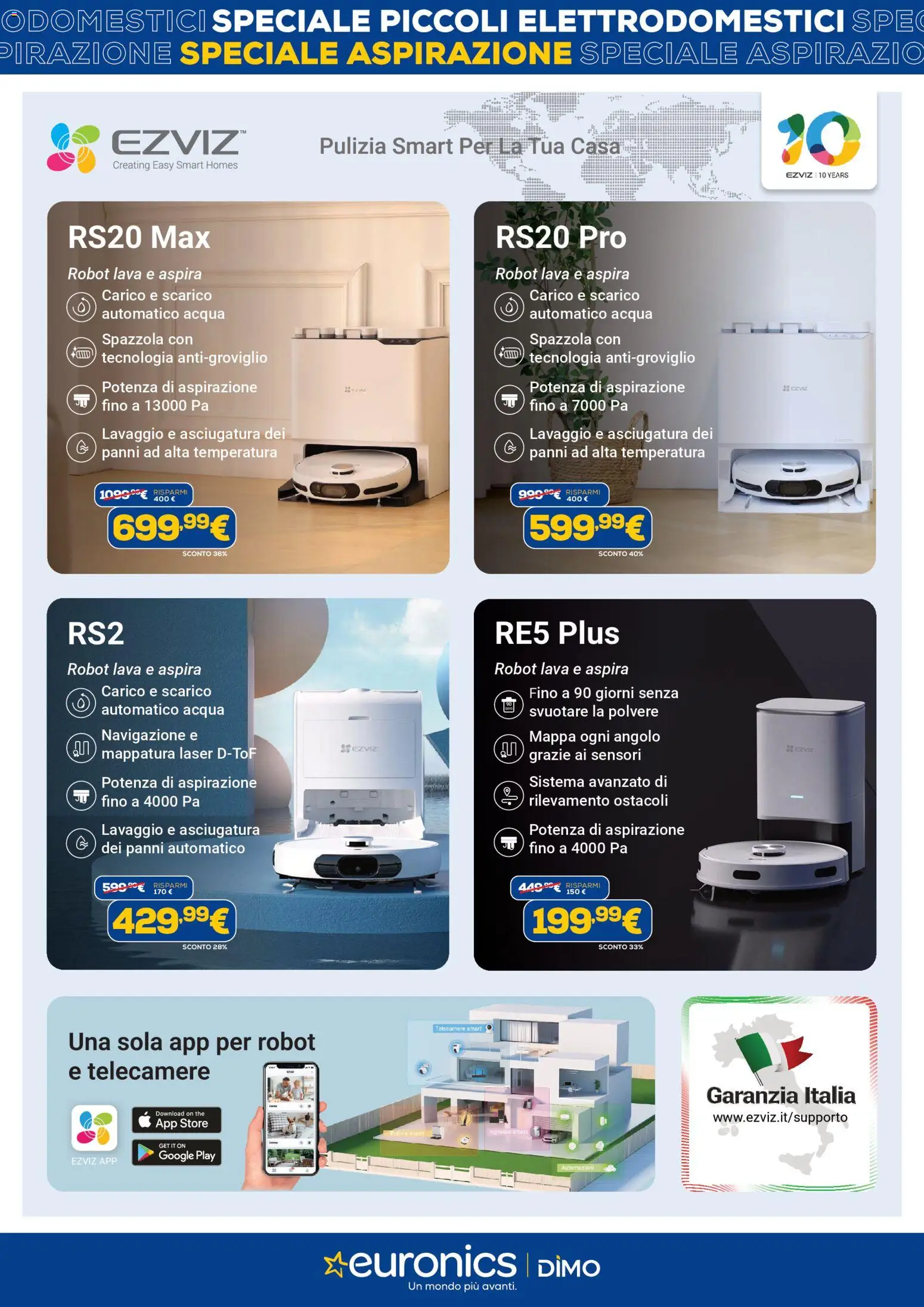 Volantino Euronics del 06.04.2026 | Pagina: 18 | Prodotti: Spazzola, Acqua, Robot, Navigazione