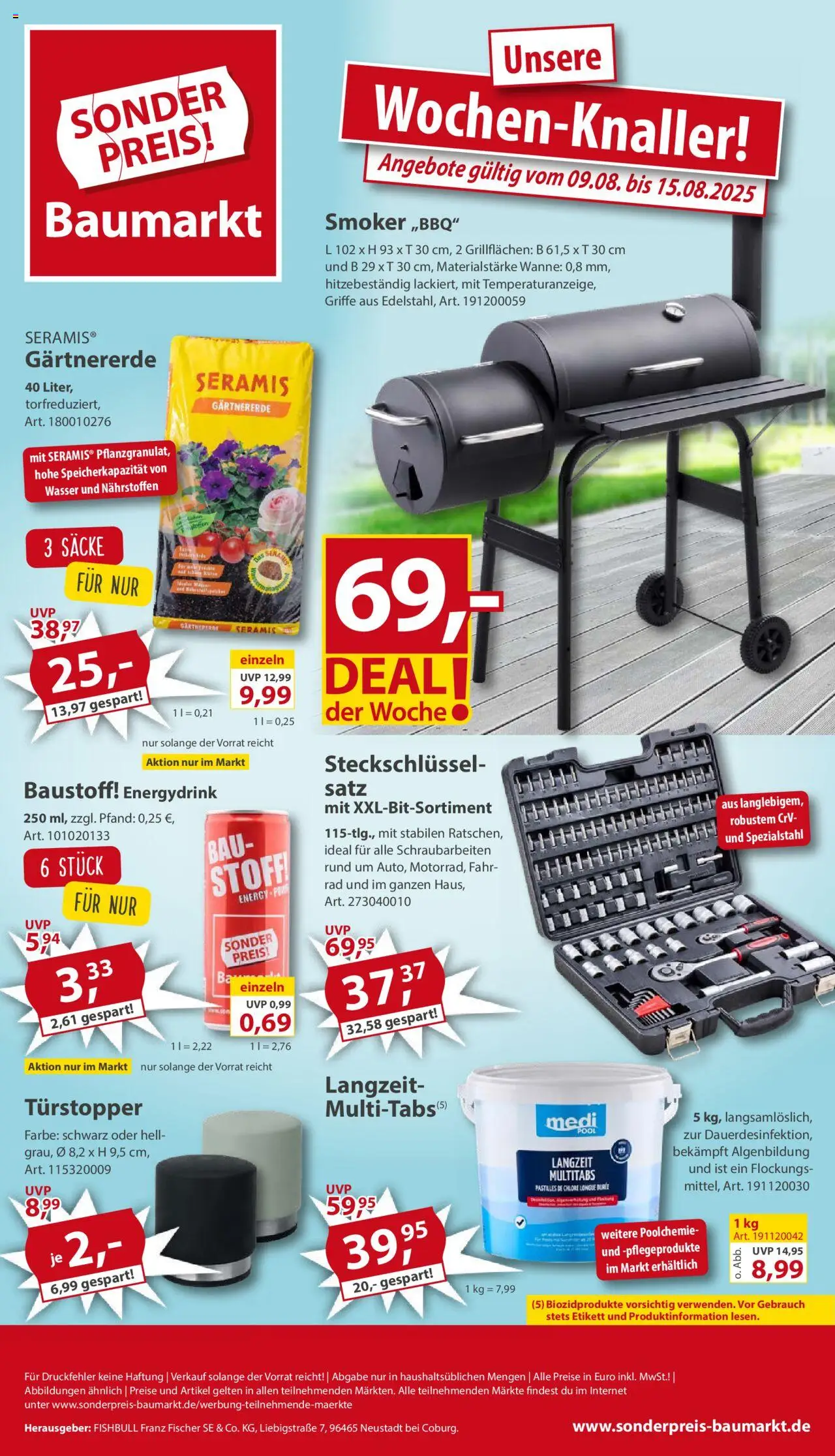 Sonderpreis Baumarkt Prospekt 	 - gültig ab dem 08.08.2025 | Seite: 1