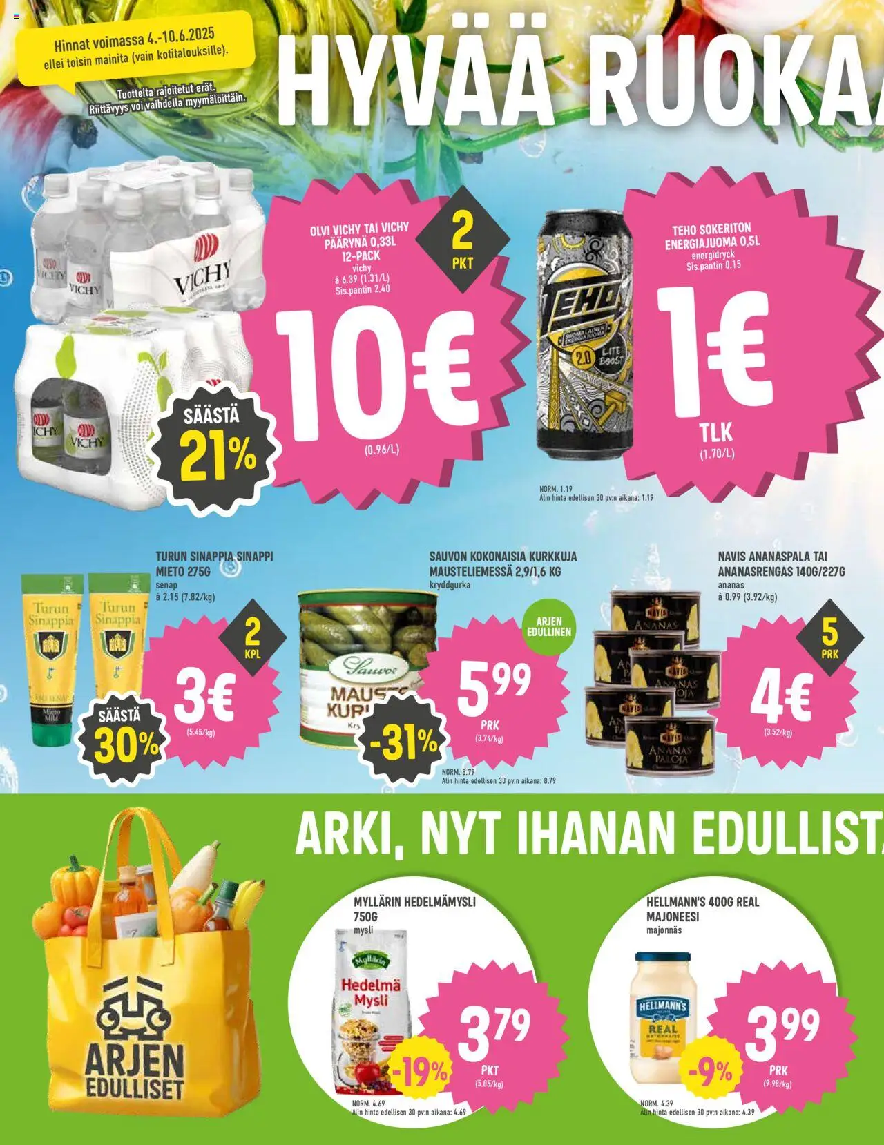  | Sivu: 4 | Tuotteet: Mysli, Sinappi, Voi, Ananas