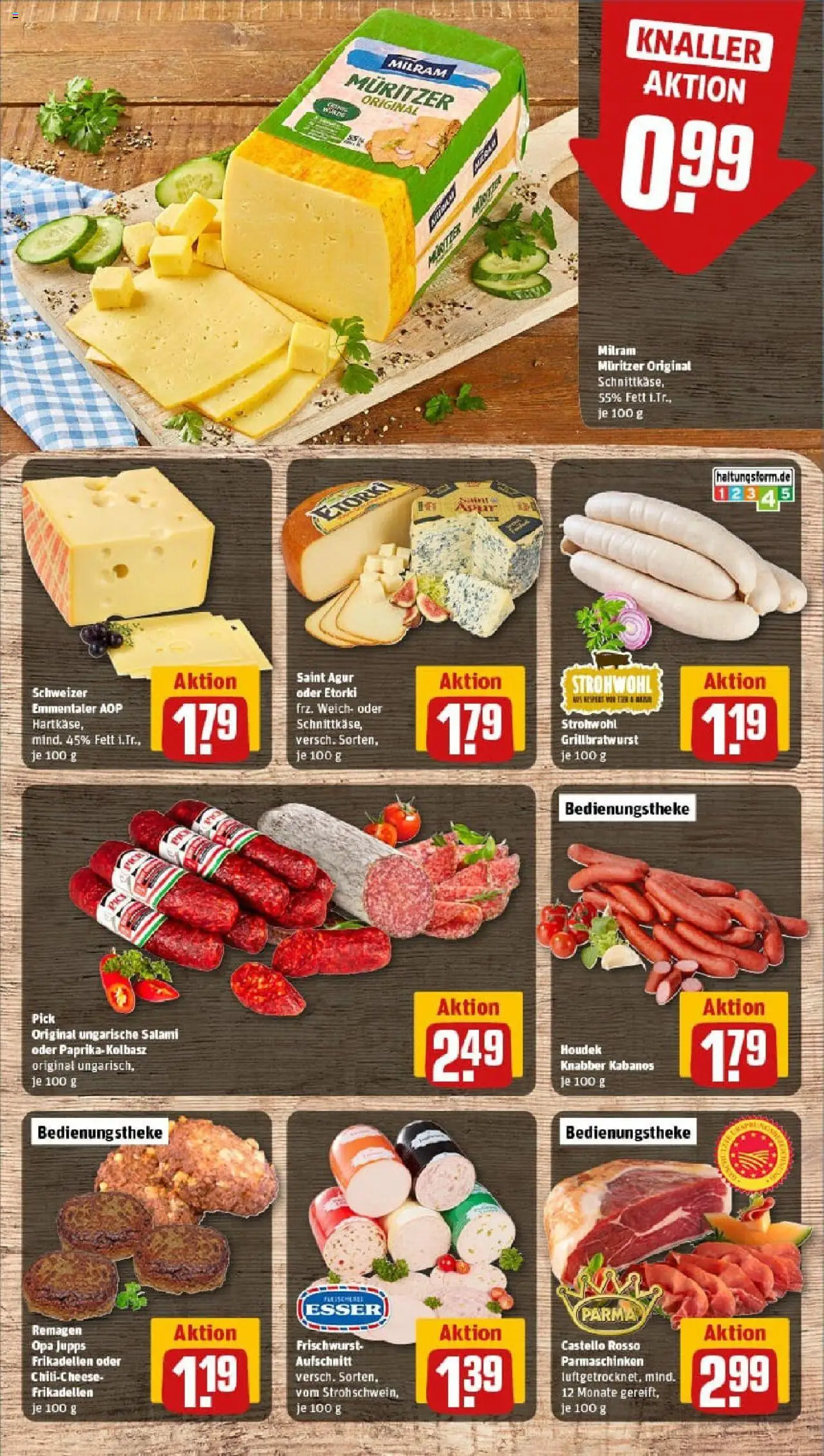Rewe prospekt Brüggen / Bracht	 - gültig ab dem 20.07.2025 | Seite: 9 | Produkte: Paprika, Milram, Salami