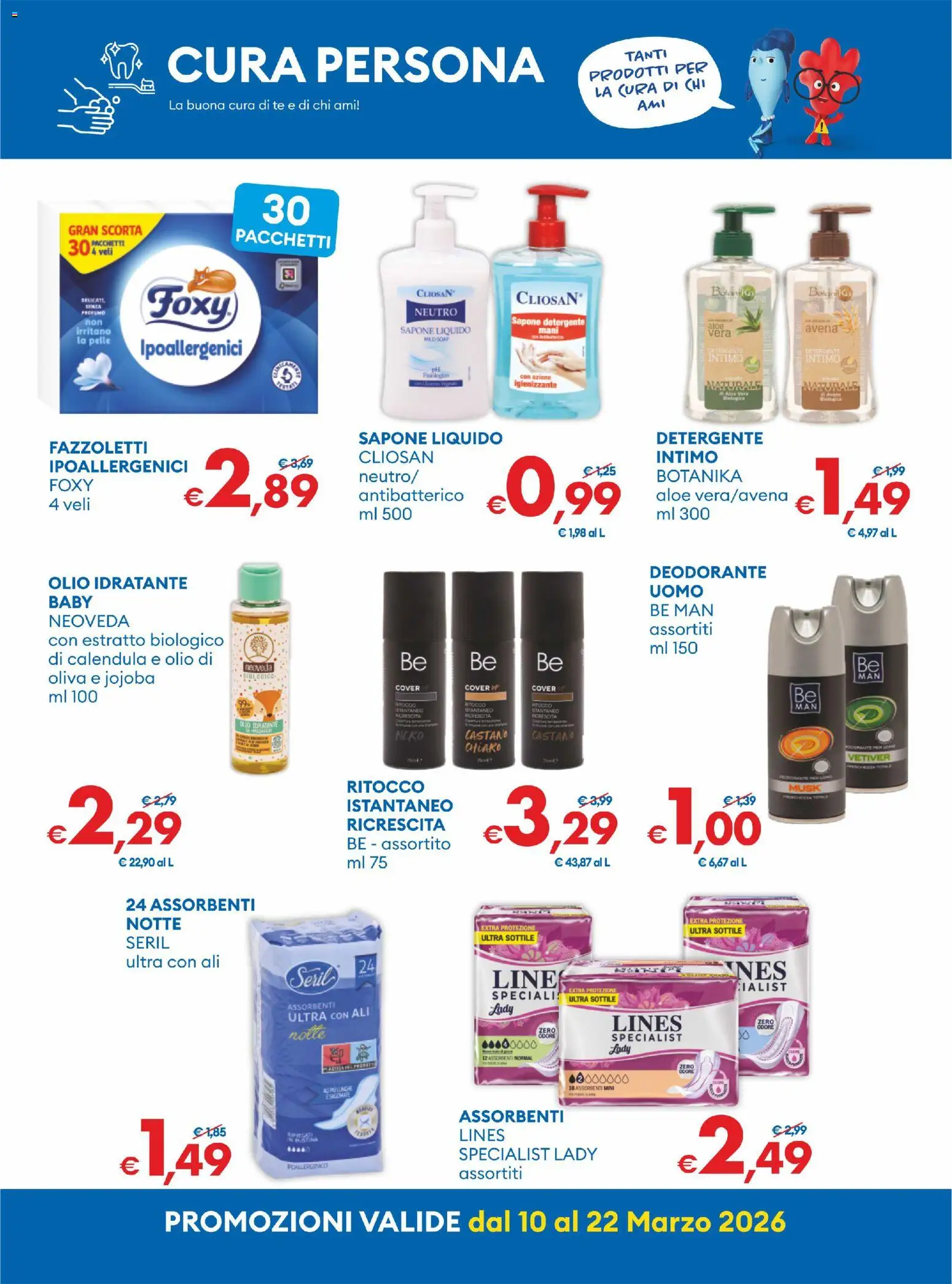 Volantino MD Discount del 10.03.2026 | Pagina: 10 | Prodotti: Sapone, Deodorante, Detergente, Intimo