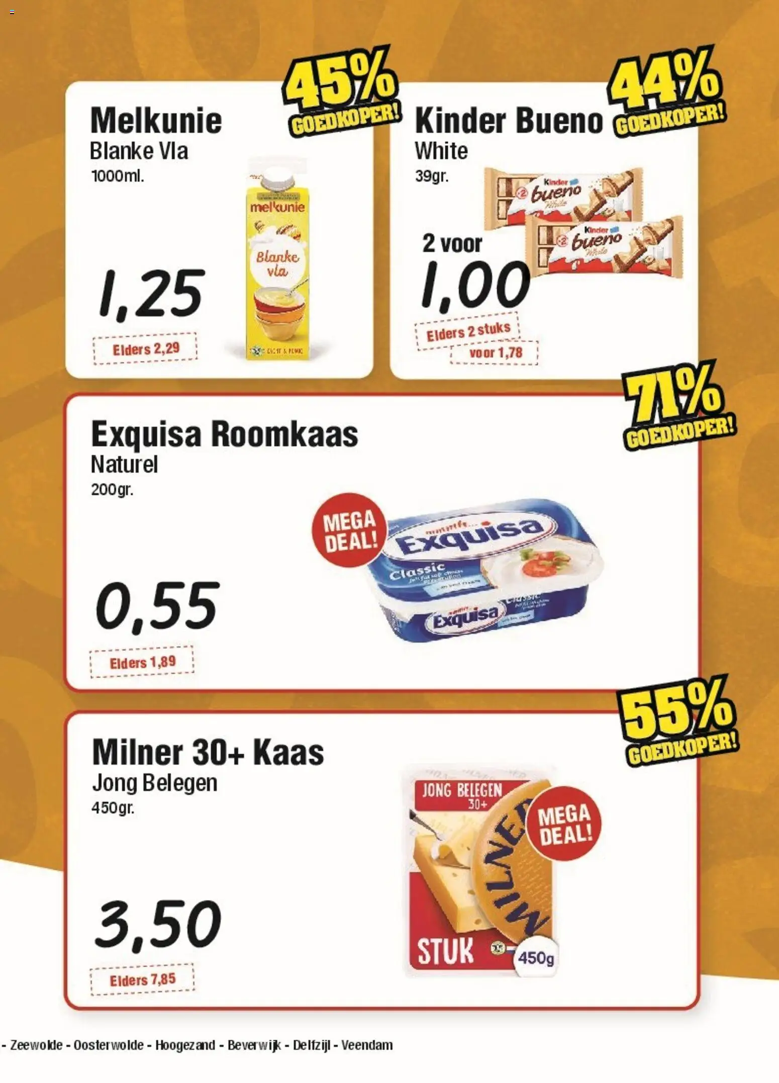 {H1} | Pagina: 2 | Producten: Kaas, Roomkaas, Kinder