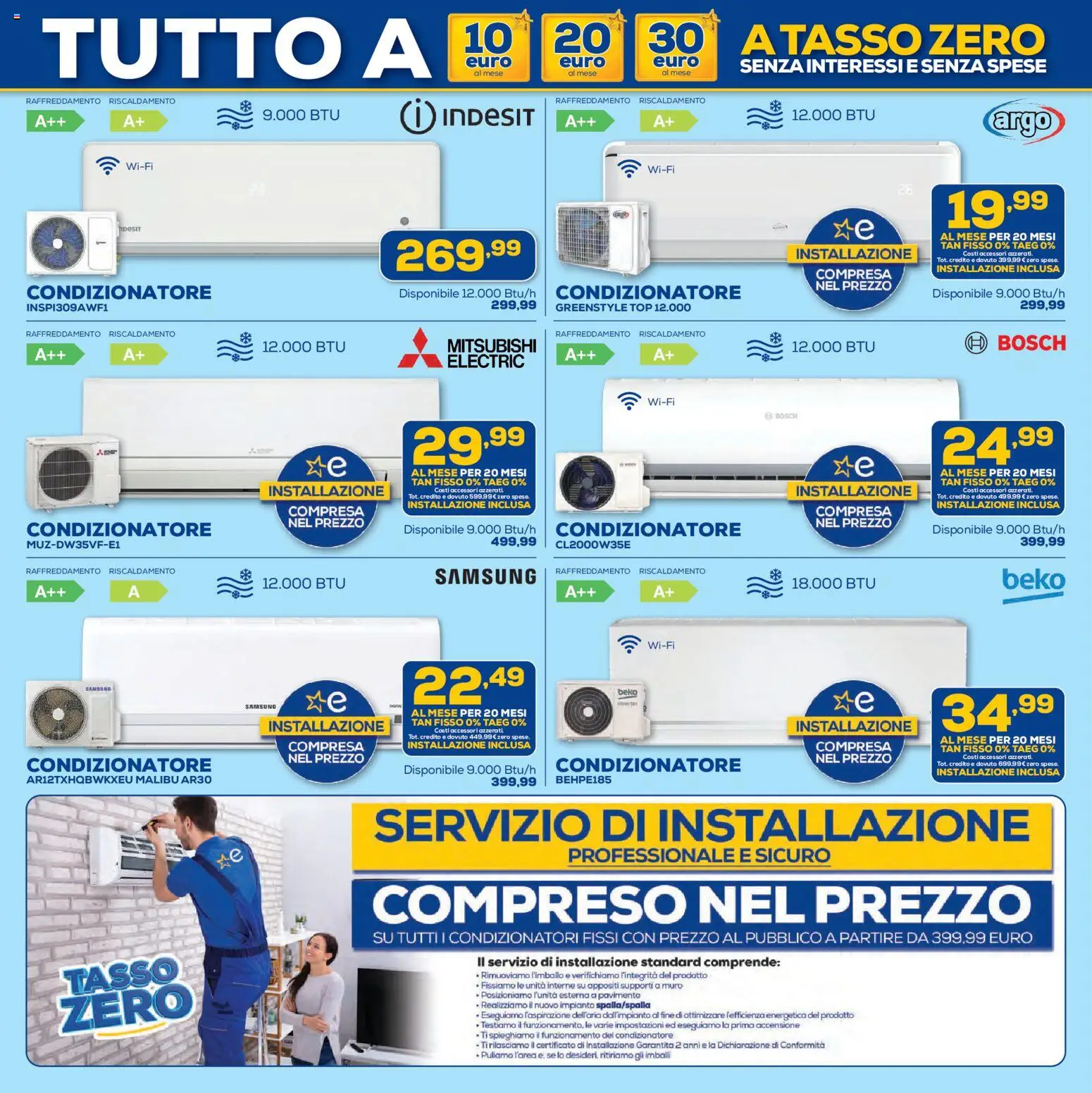 Volantino Euronics del 23.04.2026 | Pagina: 11 | Prodotti: Pavimento, Top, Condizionatore, Samsung