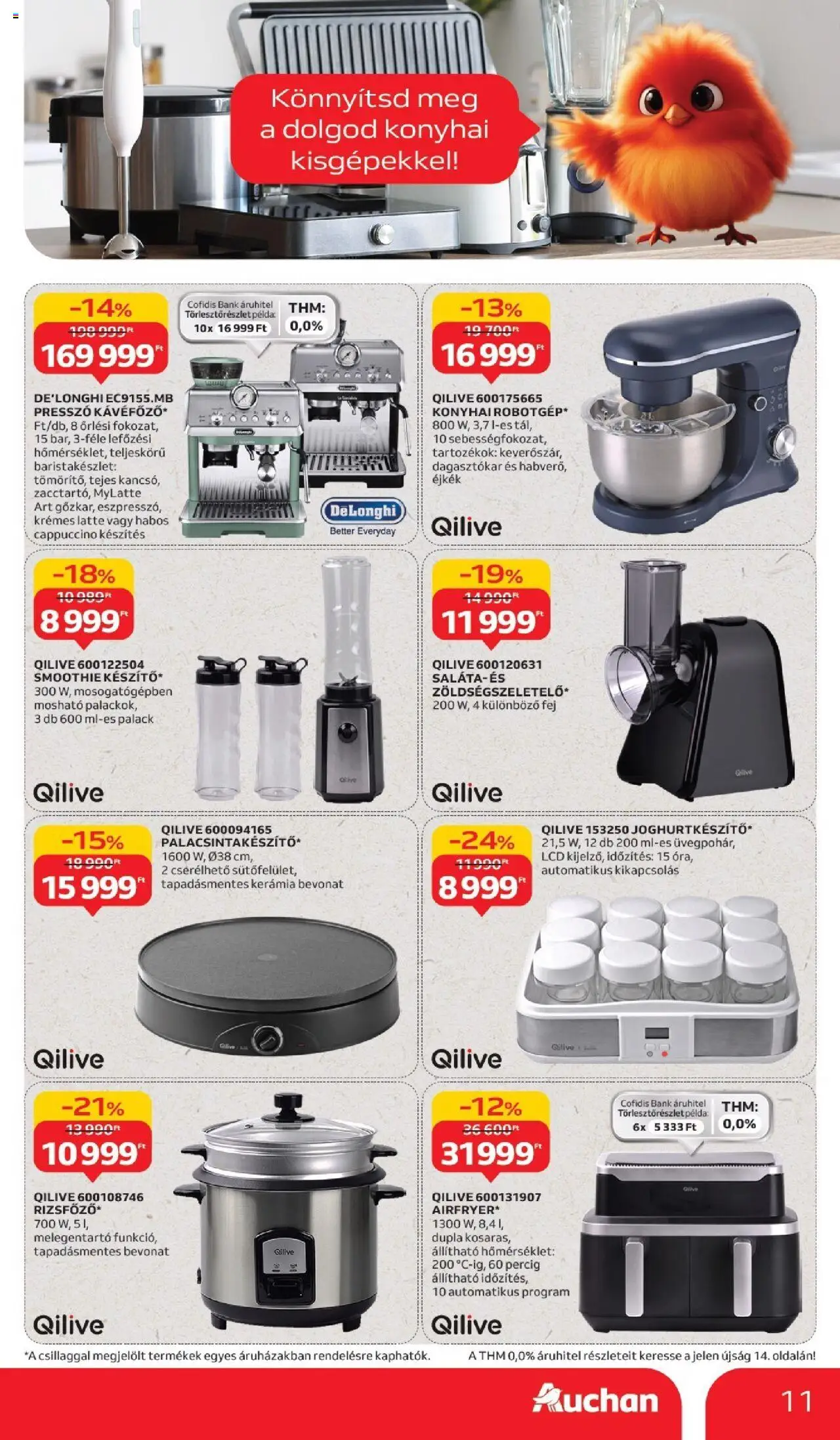 Auchan akciós ujság - amely érvényes a következő dátumtól: 11.09.2025 | Oldal: 11 | Termékek: Cappuccino, Rizsfőző, Smoothie