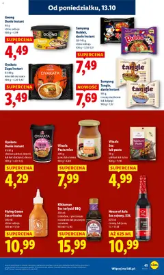 Pogląd oferty "Lidl Gazetka" - ważna od 13.10.2025 | Strona: 41 | Produkty: Sos teriyaki, Sriracha, Pasta miso, Zupa