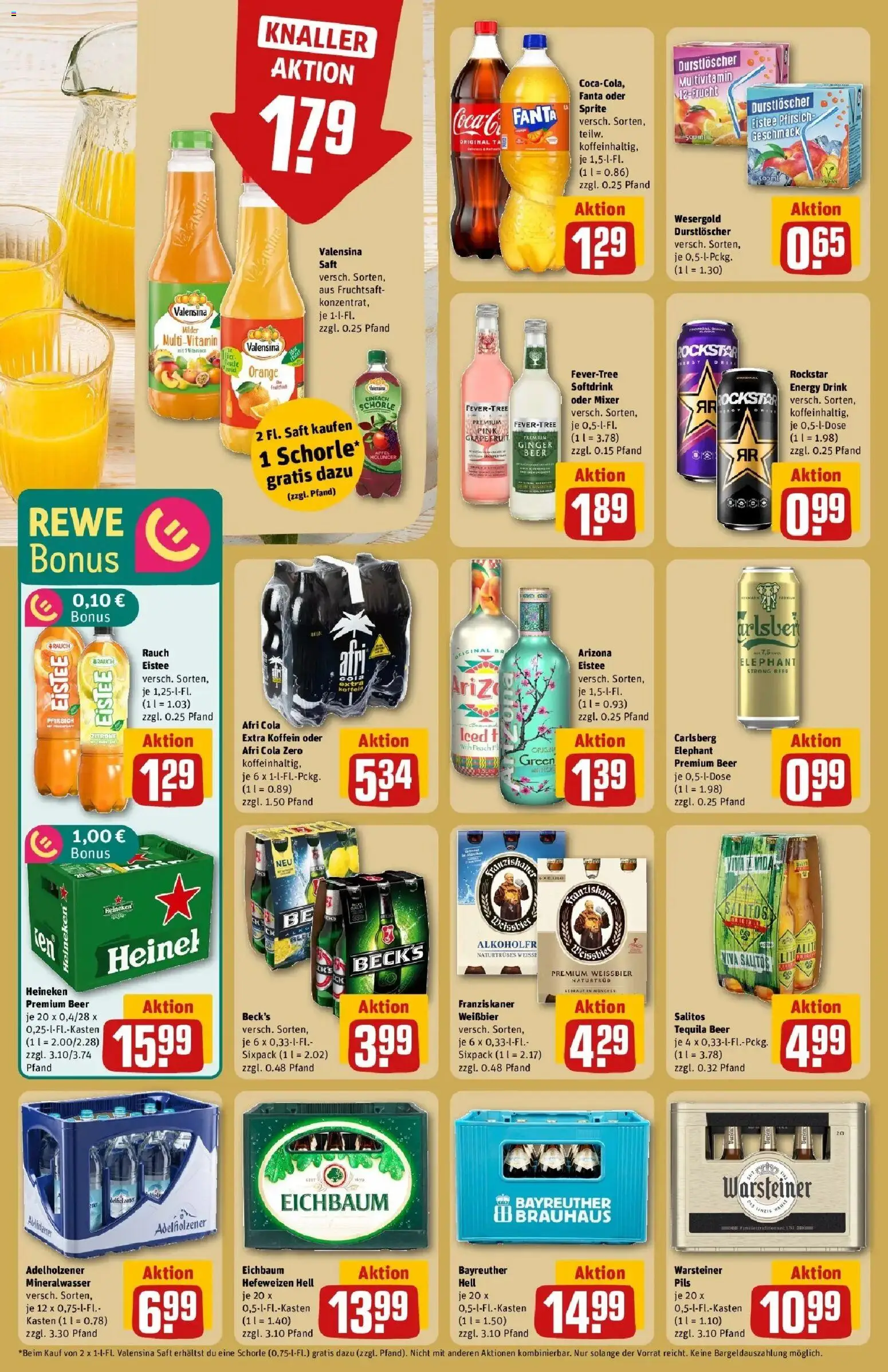 Rewe Prospekt Ludwigshafen / Rheingönheim	 – gültig ab 12.04.2026 | Seite: 18 | Produkte: Durstloscher, Mixer, Rockstar, Heineken