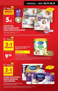 Pogląd oferty "Ręcznik papierowy Queen Mega Sweep, 120 m, Ręcznik papierowy Mega Sweep, 120 m" - ważna od 10.11.2025 | Strona: 15