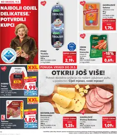 CEKIN Pileće hrenovke classic ili sa sirom, Pileće hrenovke classic ili sa sirom 100 g - Pregled kataloga iz trgovine Kaufland, vrijedi od 11.03.2026 | Stranica: 10