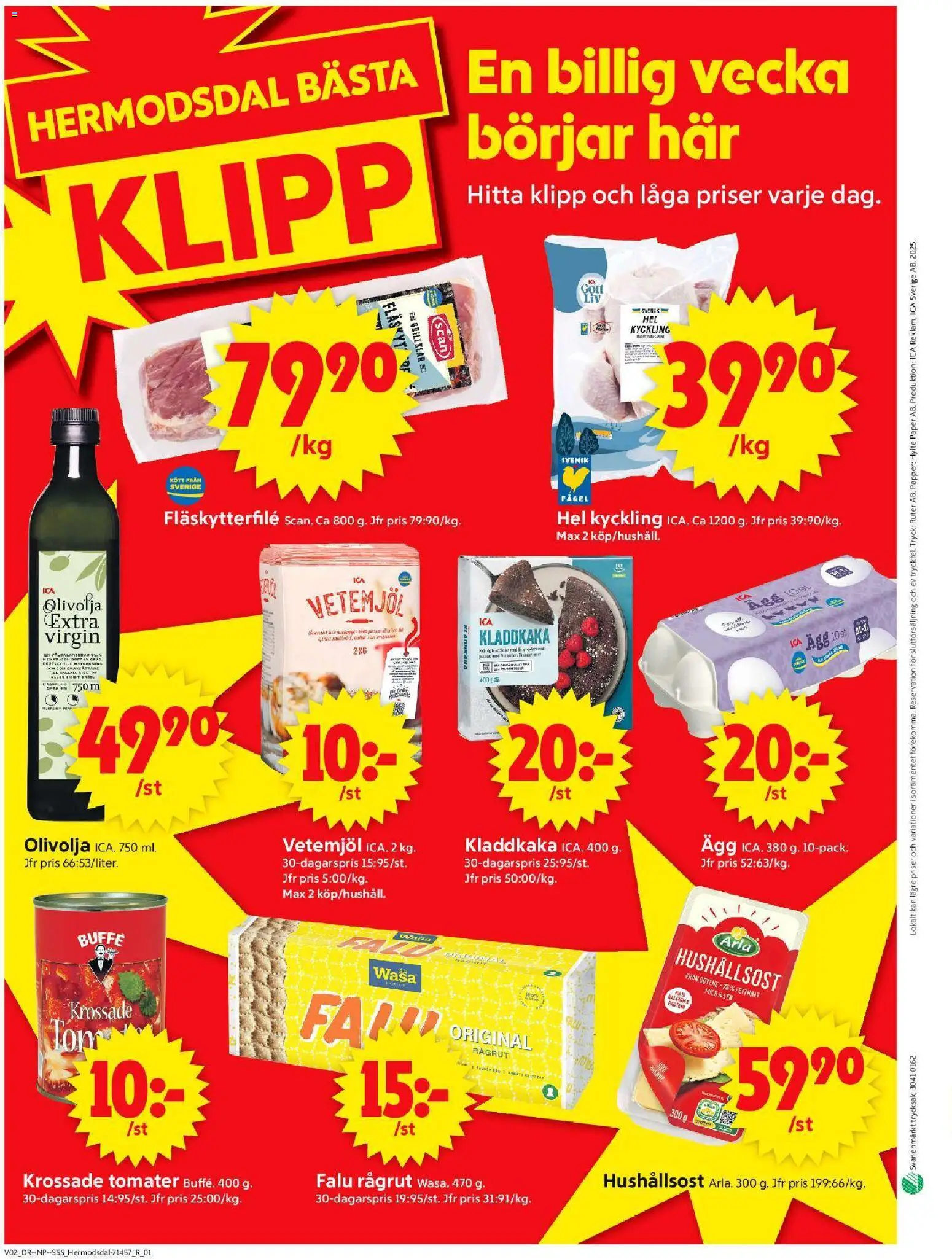 ICA Supermarket reklamblad aktuell från 05.01.2026 | Sida: 10 | Produkter: Krossade tomater, Fläsk, Tomater, Papper