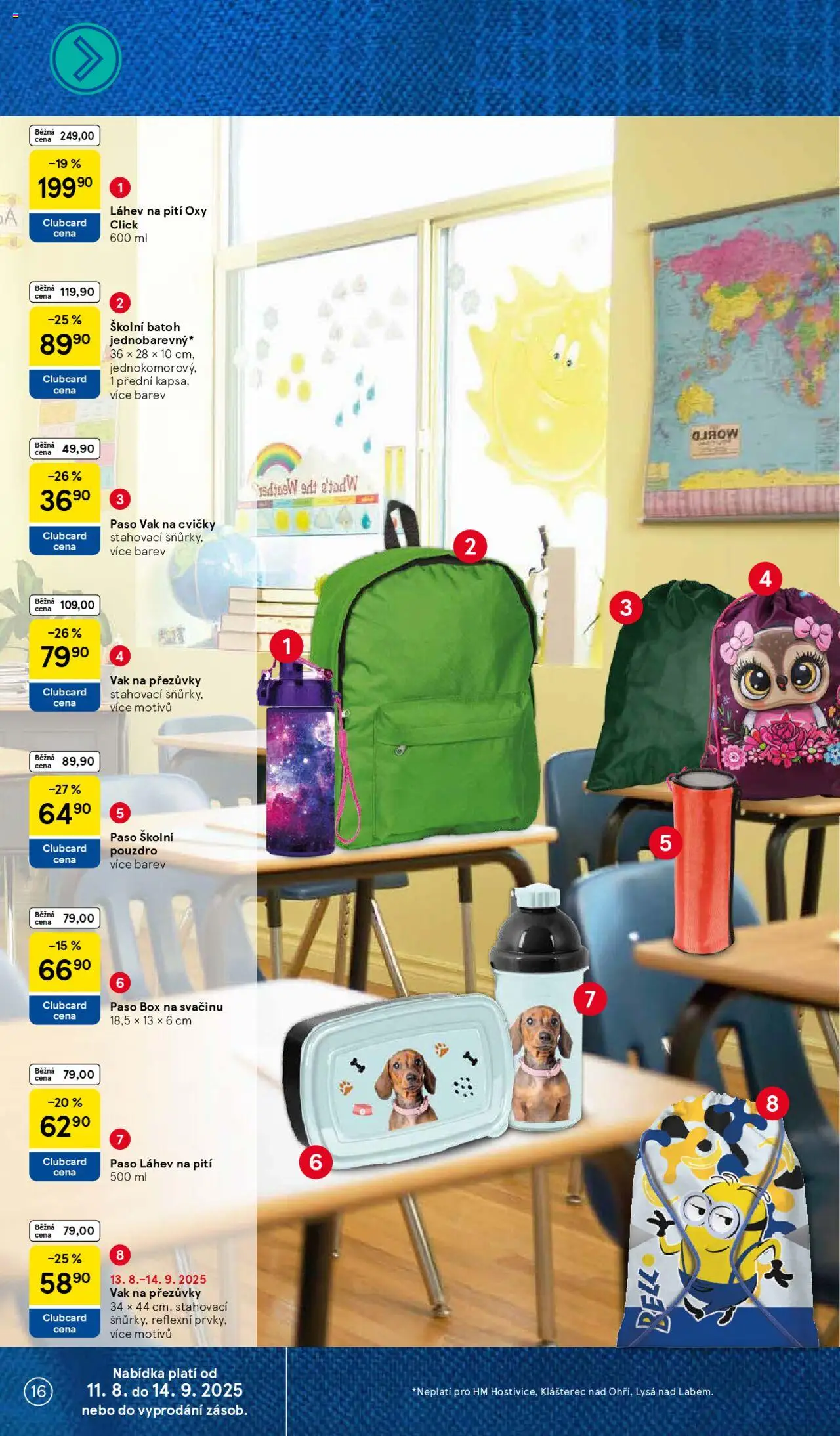 Tesco katalog od 11.08.2025 | Strana: 16 | Produkty: Box, Batoh, Pouzdro, Láhev