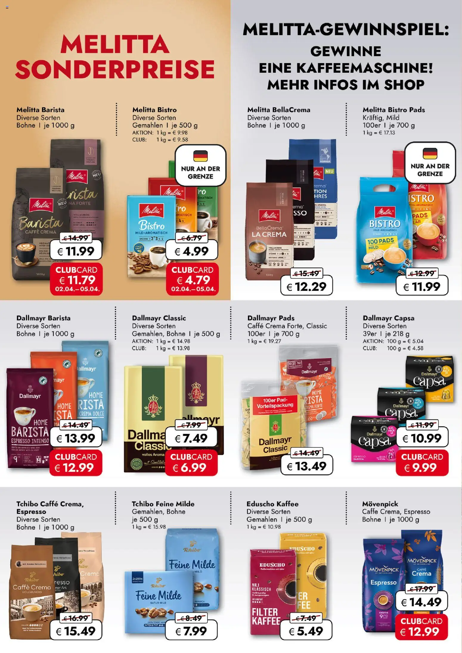 Travel Free  Aktionsangebote – gültig ab 03.04.2026 | Seite: 2 | Produkte: Kaffeemaschine, Dallmayr, Dallmayr capsa, Eduscho