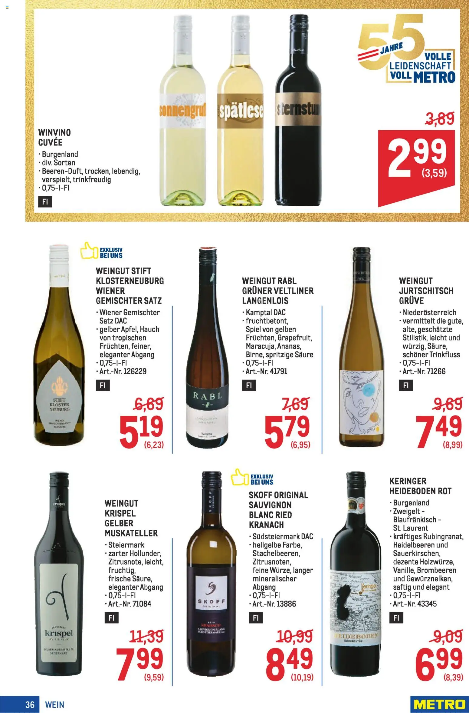 Metro angebote Profi gültig ab 16.04.2026 | Seite: 36 | Produkte: Spiel, Wein