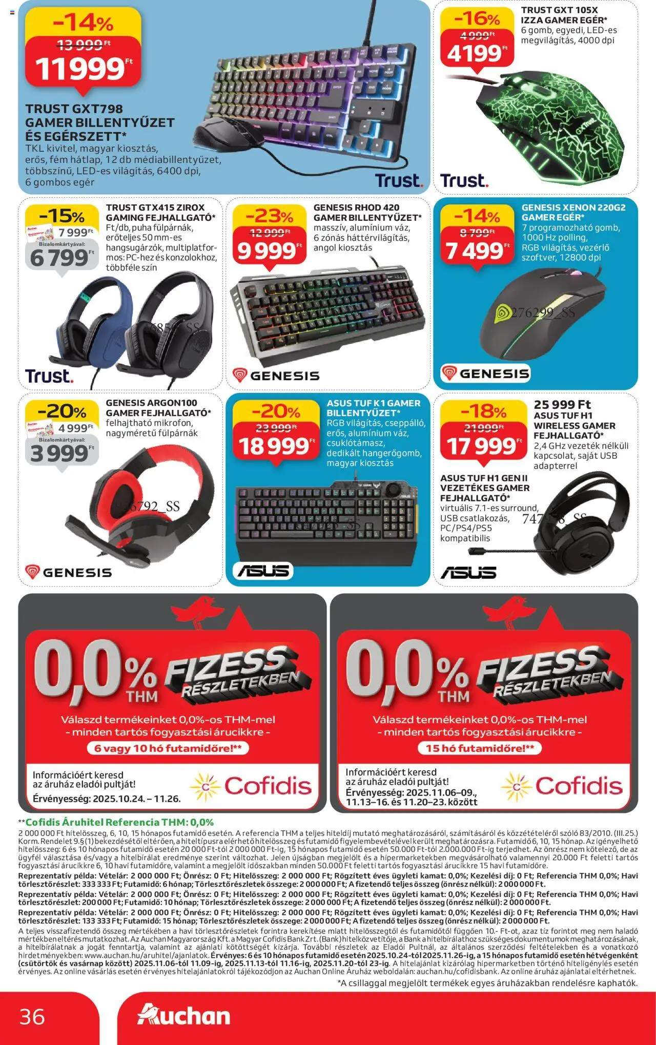 Auchan akciós ujság - amely érvényes a következő dátumtól: 24.10.2025 | Oldal: 36 | Termékek: Szőlő, Egér, Billentyűzet, USB