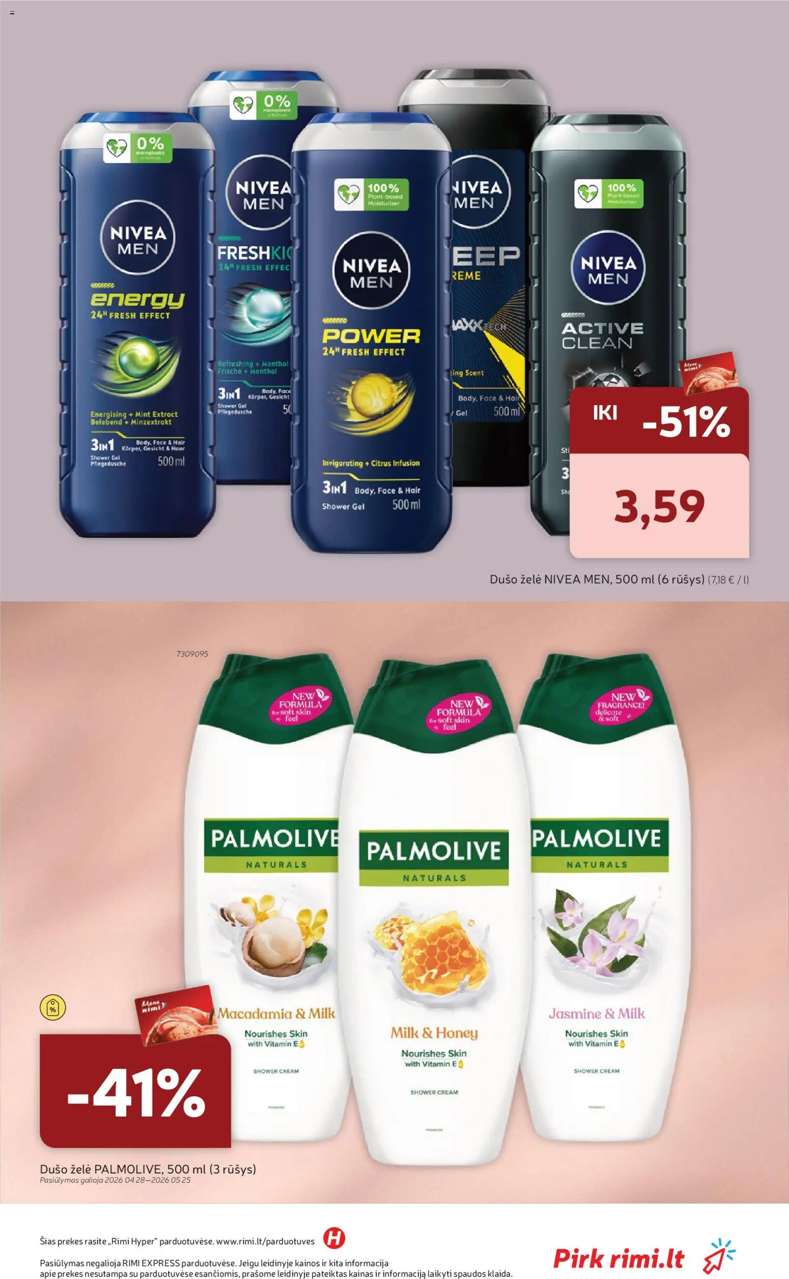 Rimi akcijos nuo 28.04.2026 | Puslapis: 9 | Prekių: Dušo želė