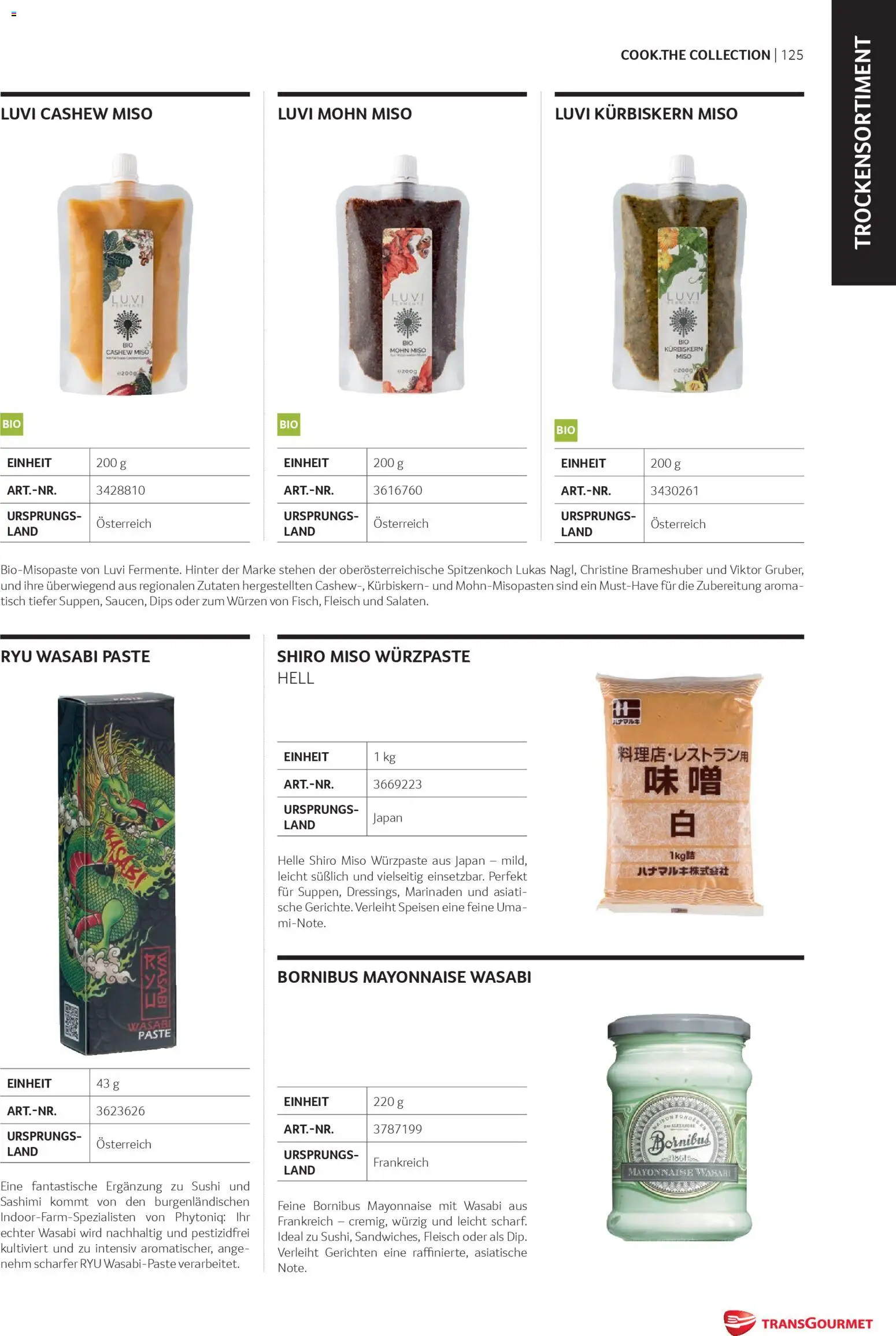 Transgourmet Cook Look-Book gültig ab 08.04.2026 | Seite: 125 | Produkte: Mayonnaise, Tisch