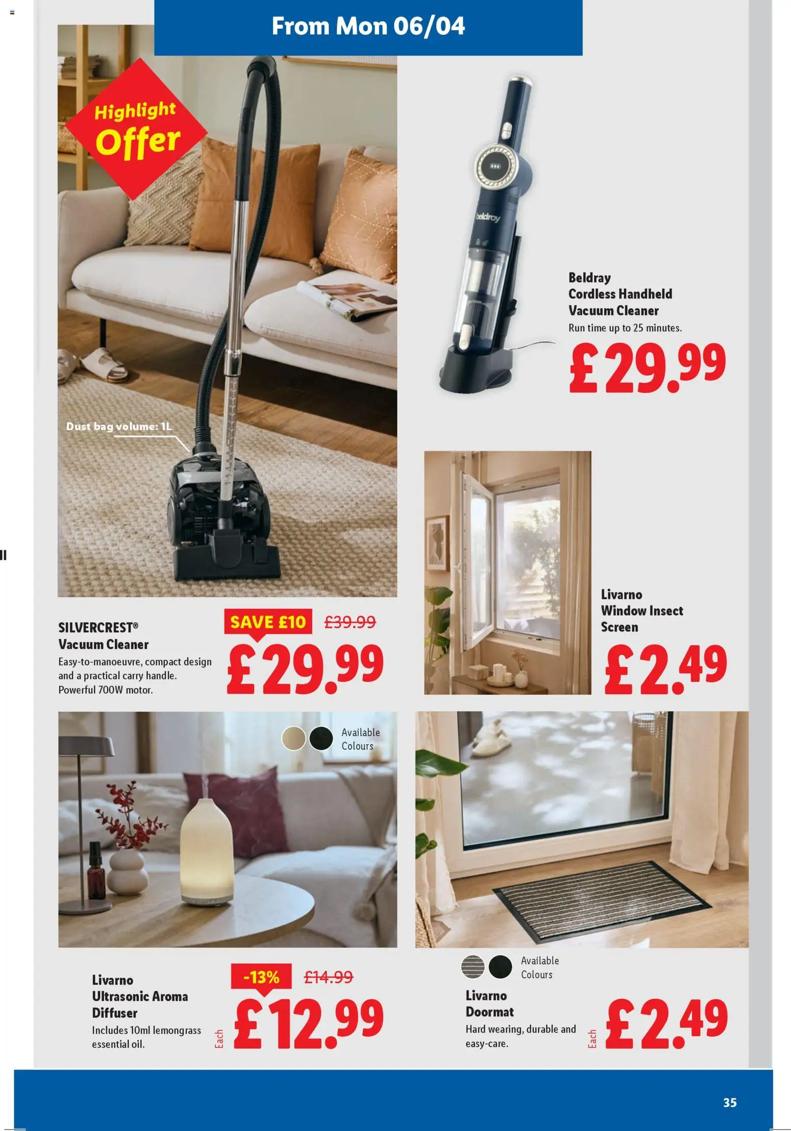 {H1} | Page: 35 | Products: Doormat, Bag, Vacuum cleaner