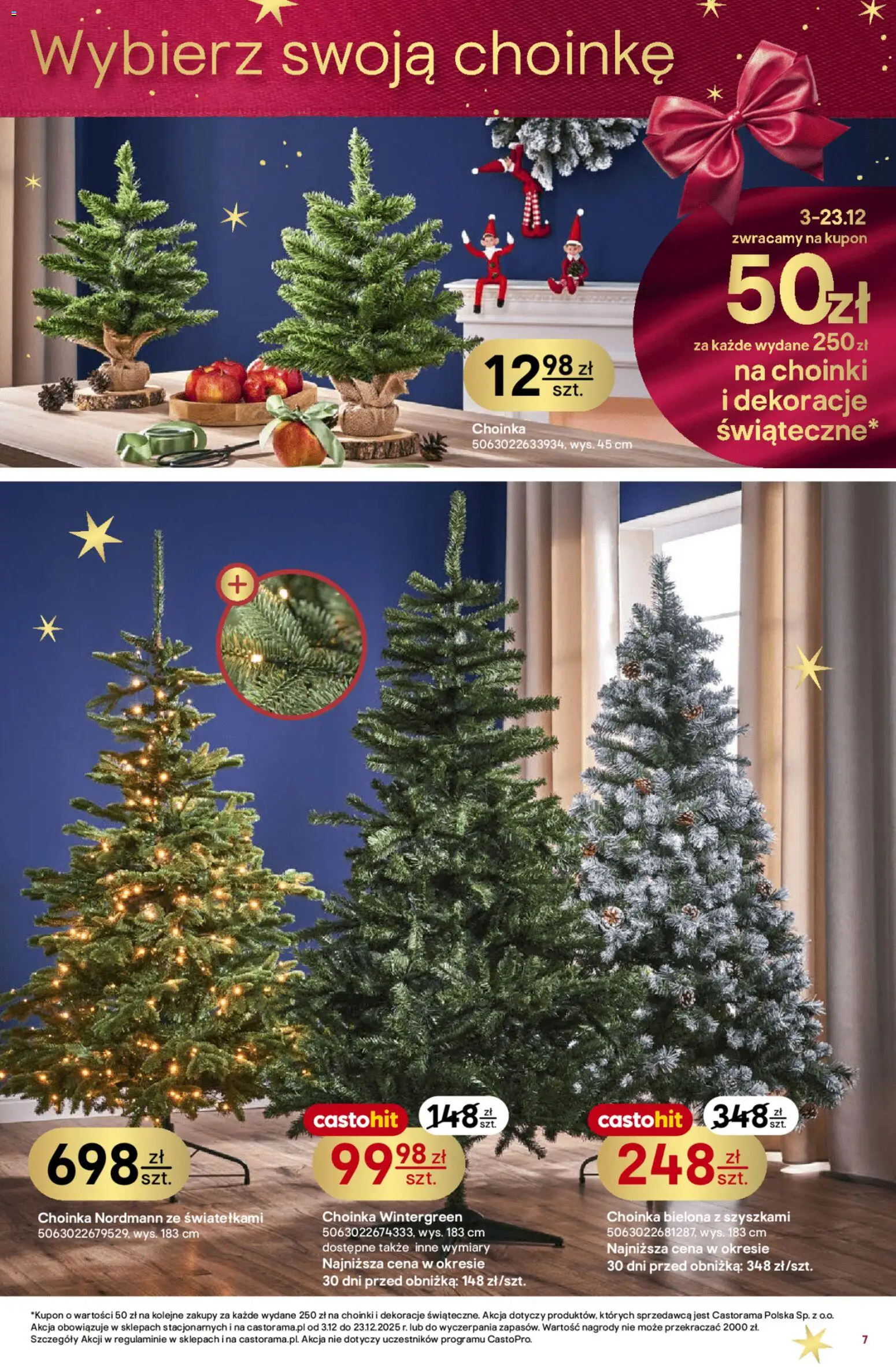 Castorama Gazetka od 03.12.2025 | Strona: 7 | Produkty: Choinka