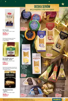 Pogląd oferty "Makro Gazetka - Delikatesy" - ważna od 25.11.2025 | Strona: 11 | Produkty: Bez laktozy, Czarnuszka, Ser gruyere, Cheddar