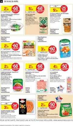 Intermarché - Prévisualisation de SAUMON MARINÉ FAÇON GRAVLAX ANETH CITRON DELPEYRAT, 100 g - 39,50 € le kg. Offre valable sur d'autres variétés de la gamme, répondant à des caractéristiques et des prix différents, signalés en magasin ou sur le drive. valide à partir de 14.04.2026 | Page: 18