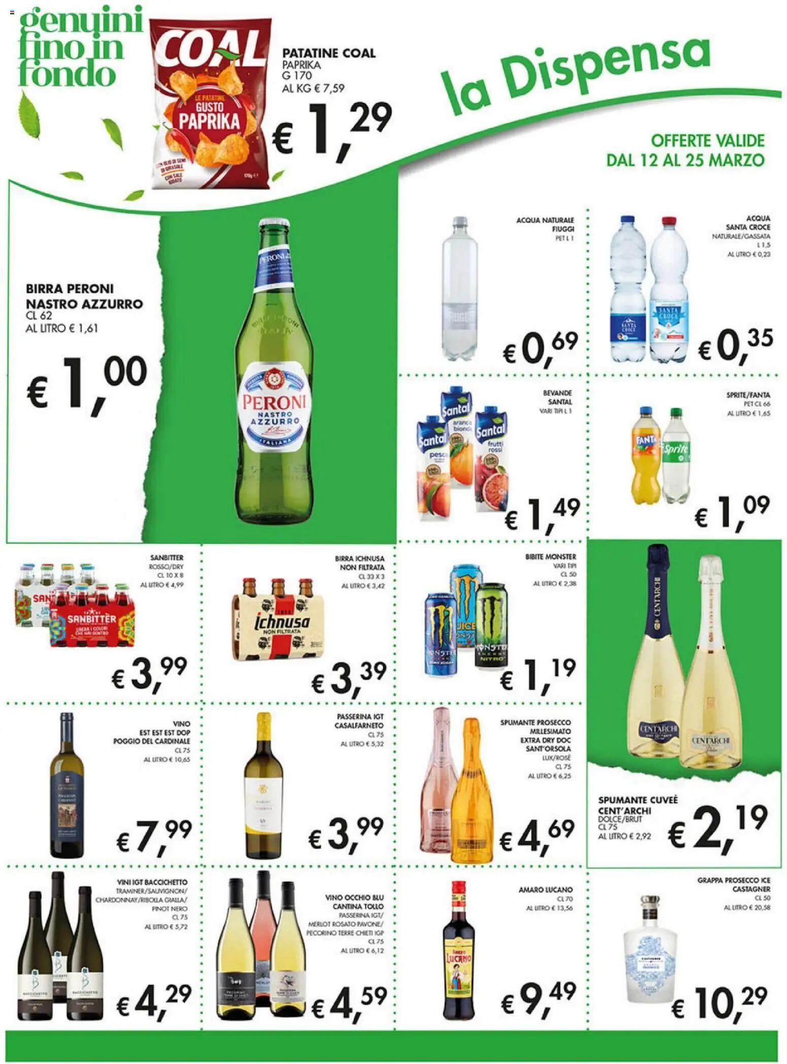 Volantino Coal del 12.03.2026 | Pagina: 8 | Prodotti: Arance, Prosecco, Bibite, Grappa