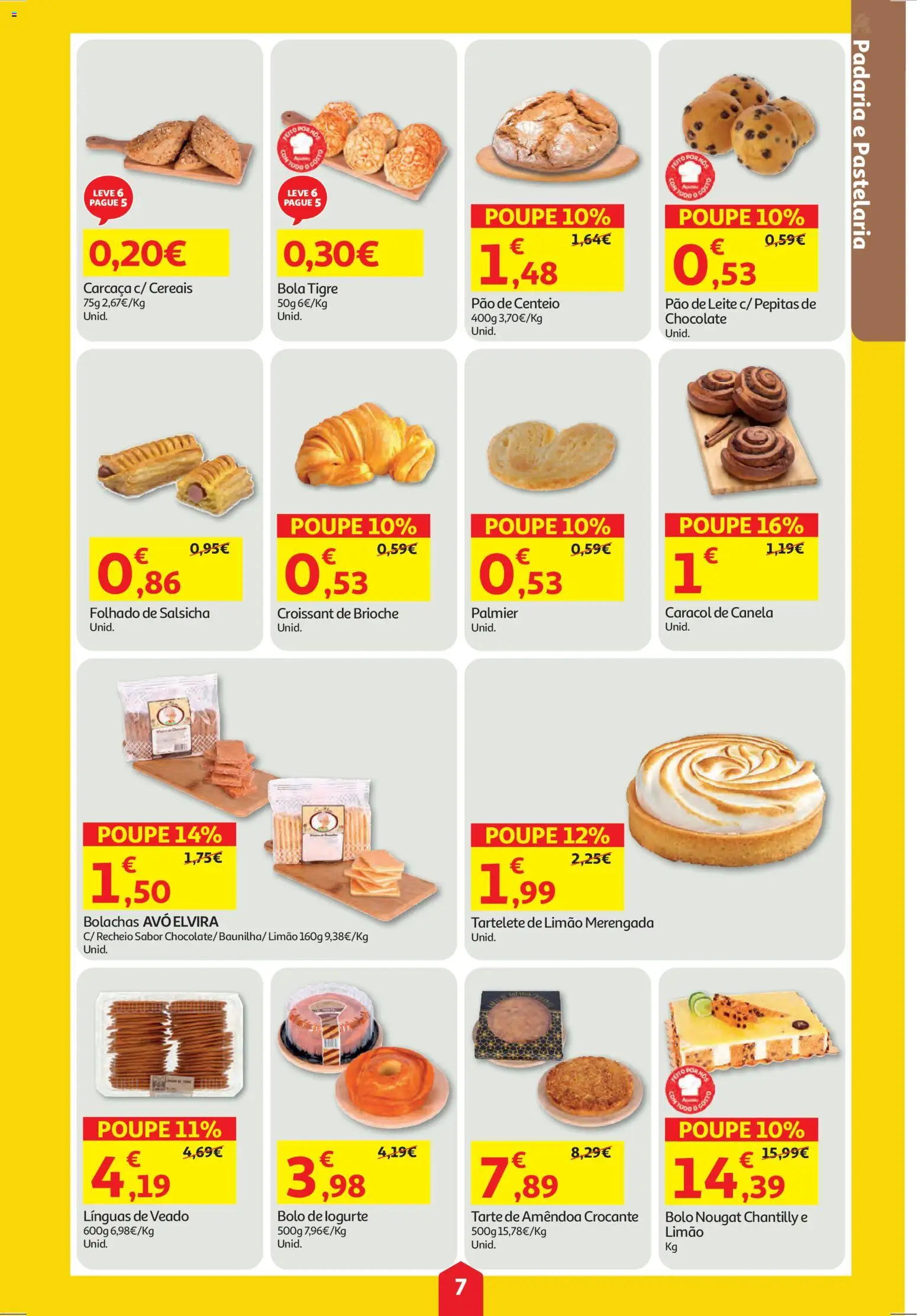 Auchan folheto │ válido de 19.03.2026 | Página: 7 | Produtos: Bolachas, Bolo, Salsicha, Leite
