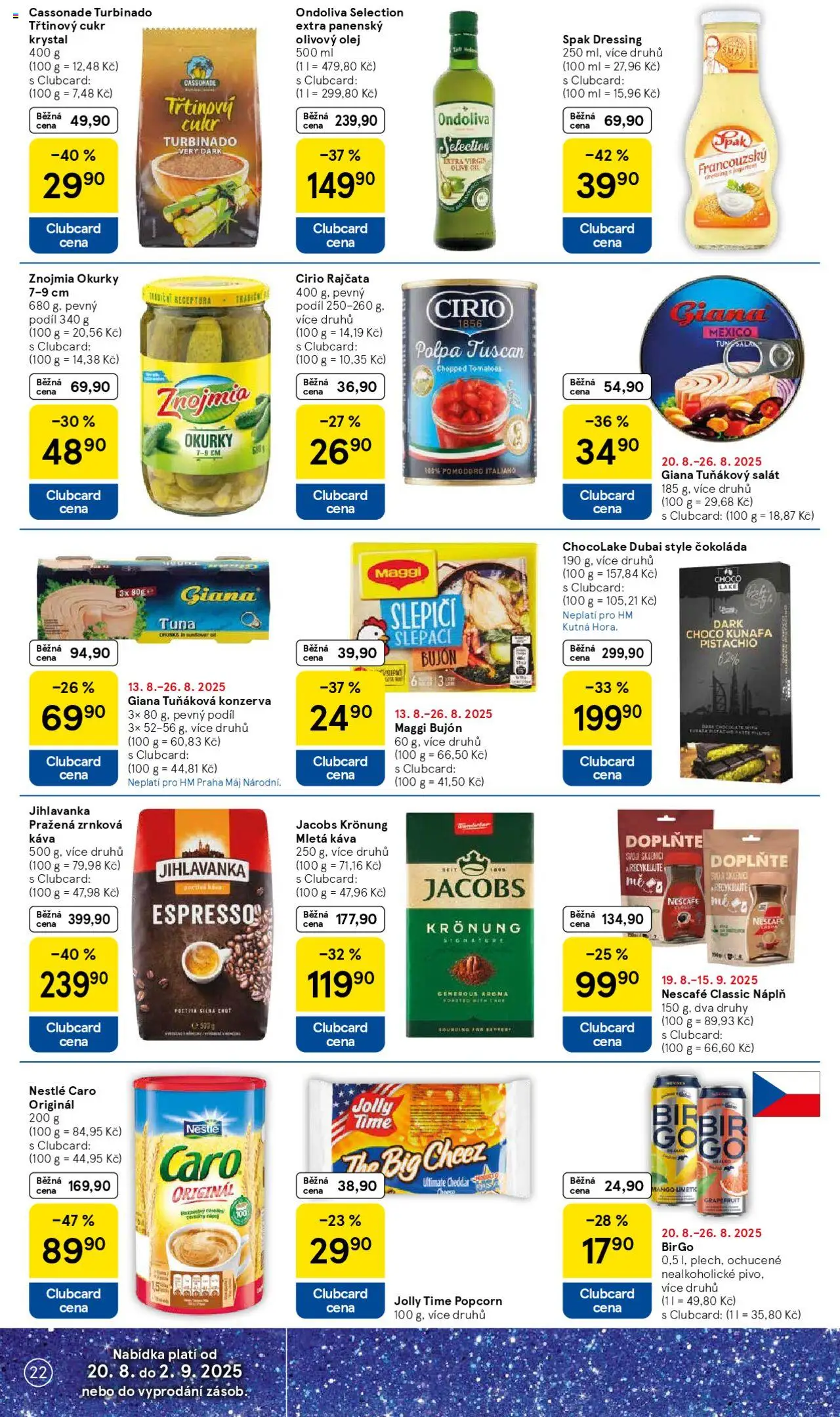 Tesco leták - Hypermarket od 20.08.2025 | Strana: 22 | Produkty: Salát, Jacobs Kronung, Jacobs, Caro