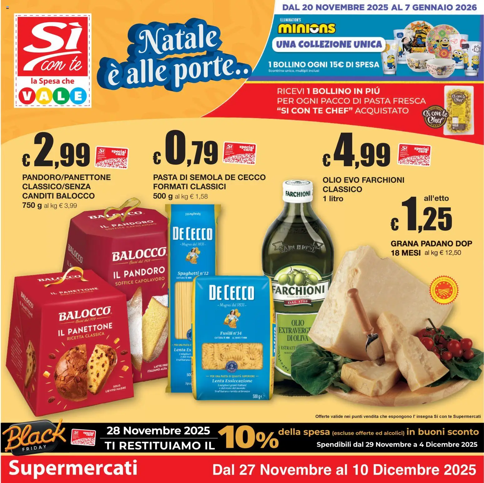 Volantino Sì con Te del 27.11.2025 | Pagina: 1 | Prodotti: Tè, Olio, Pandoro, Panettone
