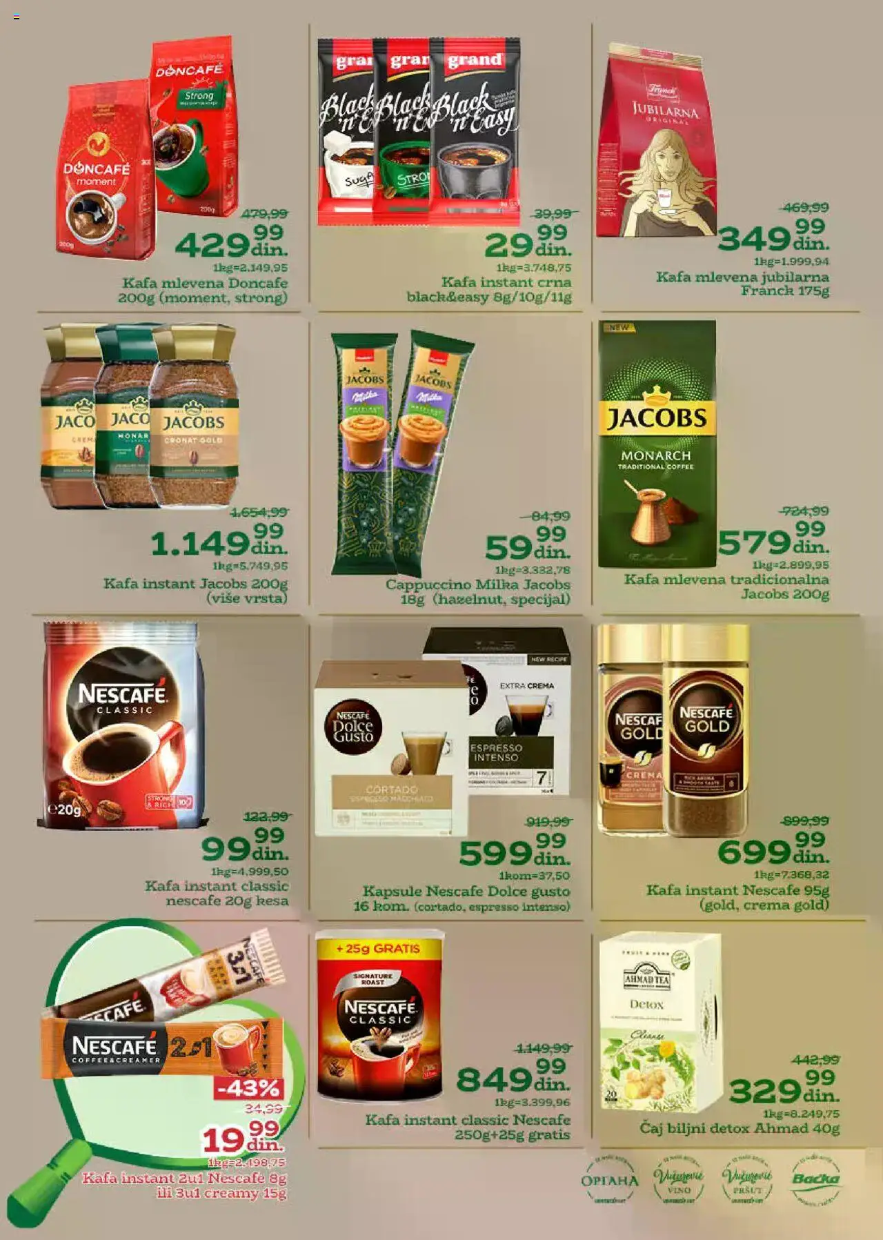 Univerexport katalog - važi od 18.08.2025 | Strana: 16 | Proizvode: Dolce Gusto, Milka, Kapsule, Vino
