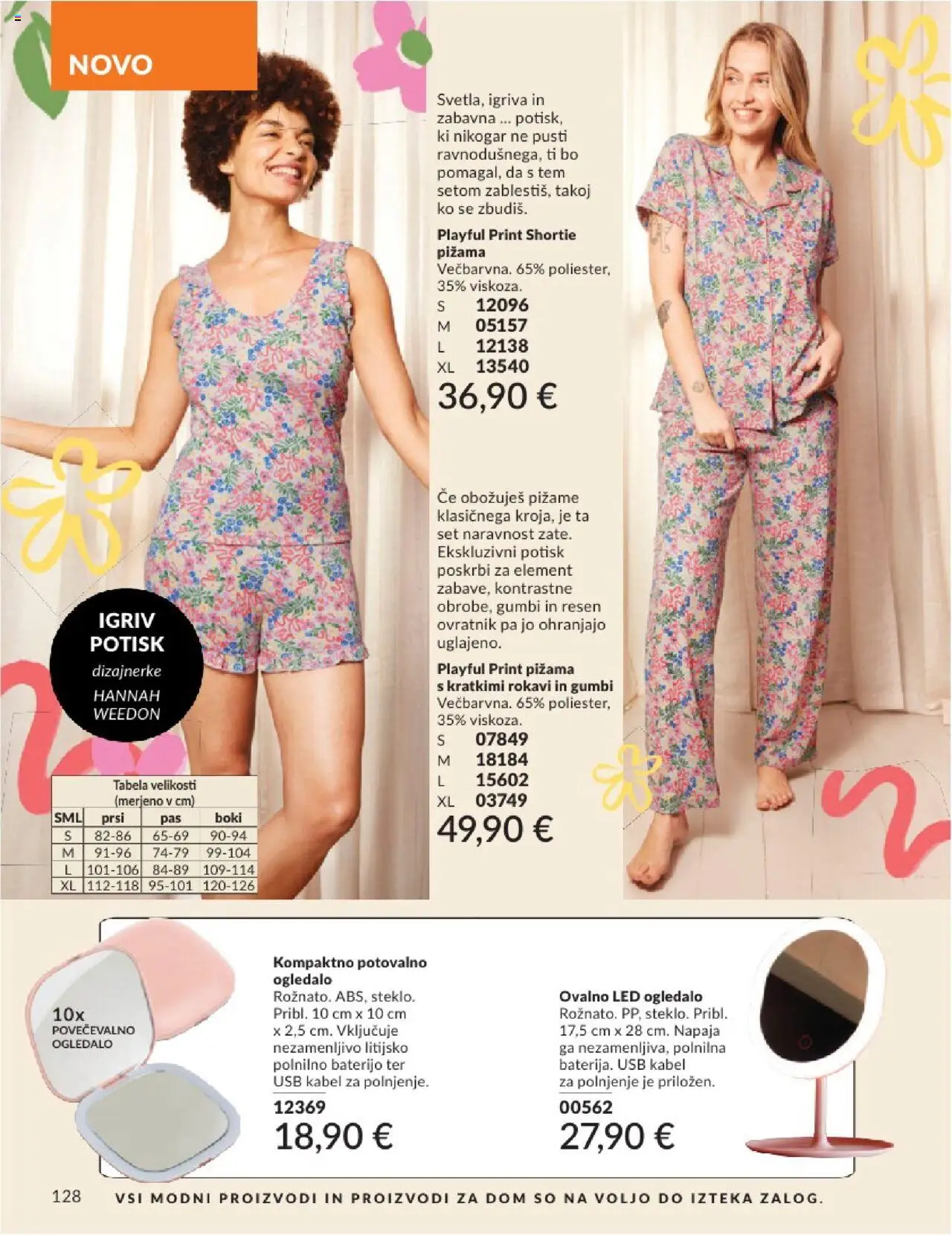Avon katalog │ velja od 31.07.2025 | Stran: 128 | Izdelki: Kabel, Usb, Pižama, Ogledalo