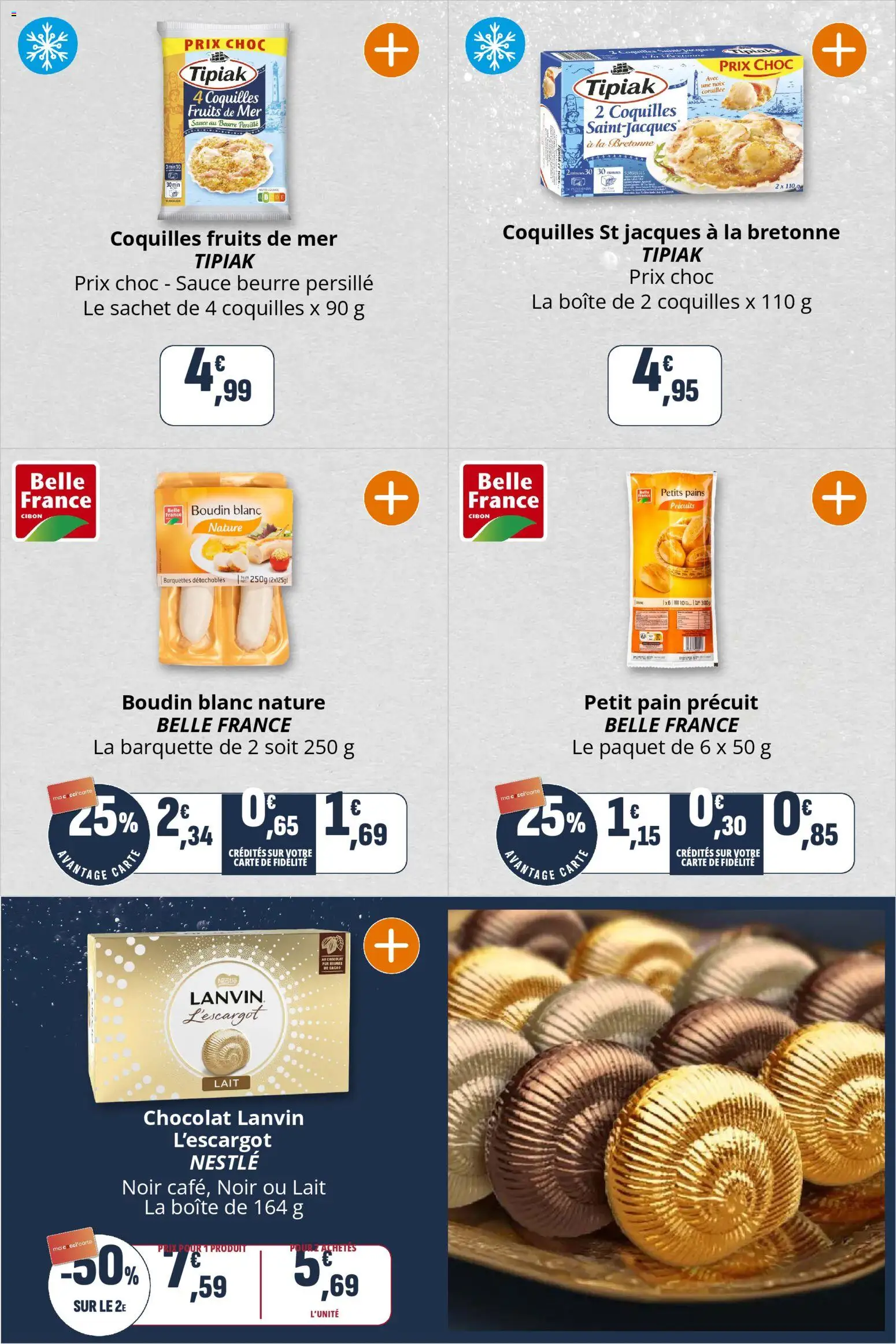 {H1} | Page: 8 | Produits: Fruits de mer, Lait, Beurre, Pain