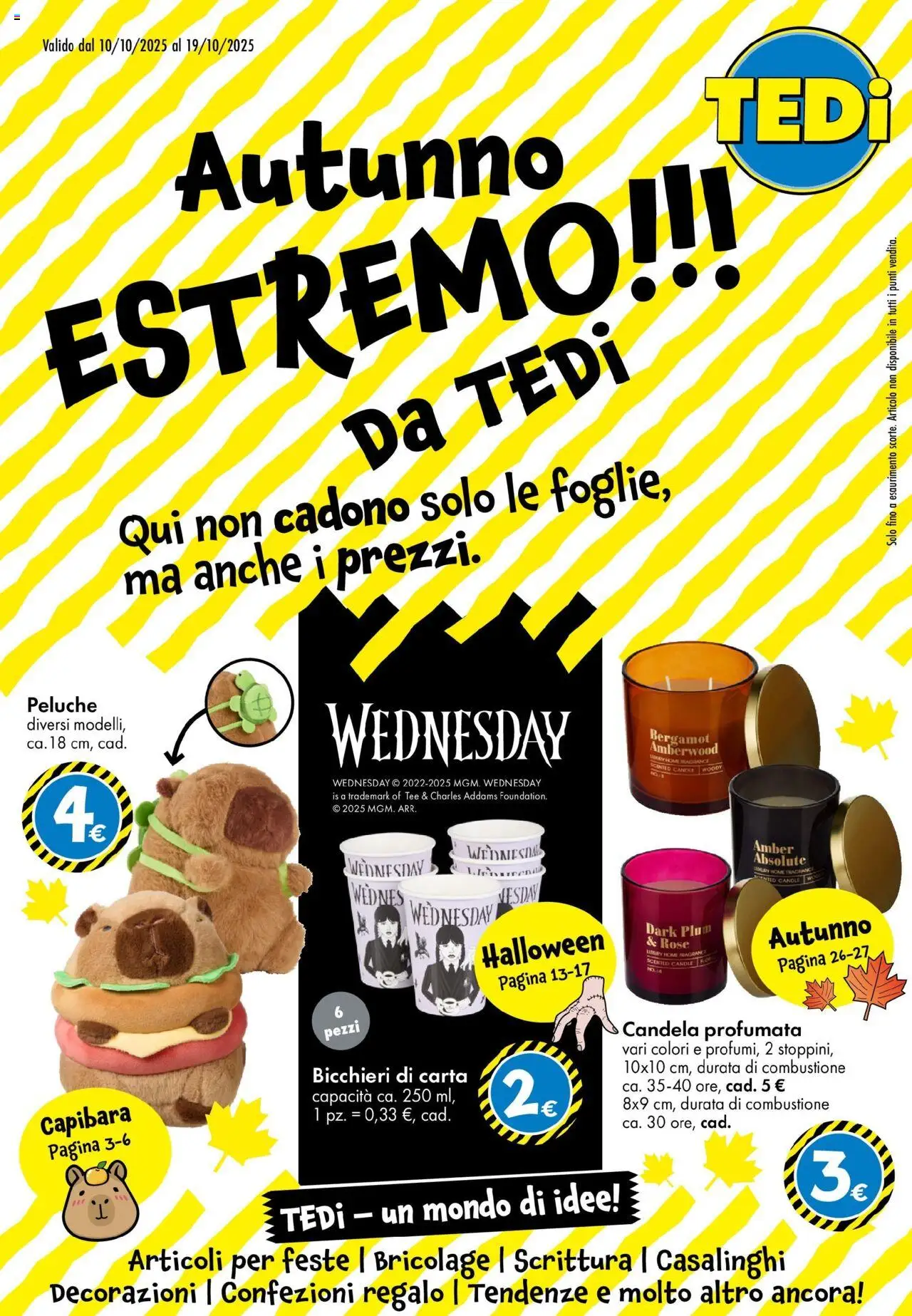 Volantino TEDi del 10.10.2025 | Pagina: 1 | Prodotti: Peluche, Candela, Decorazioni