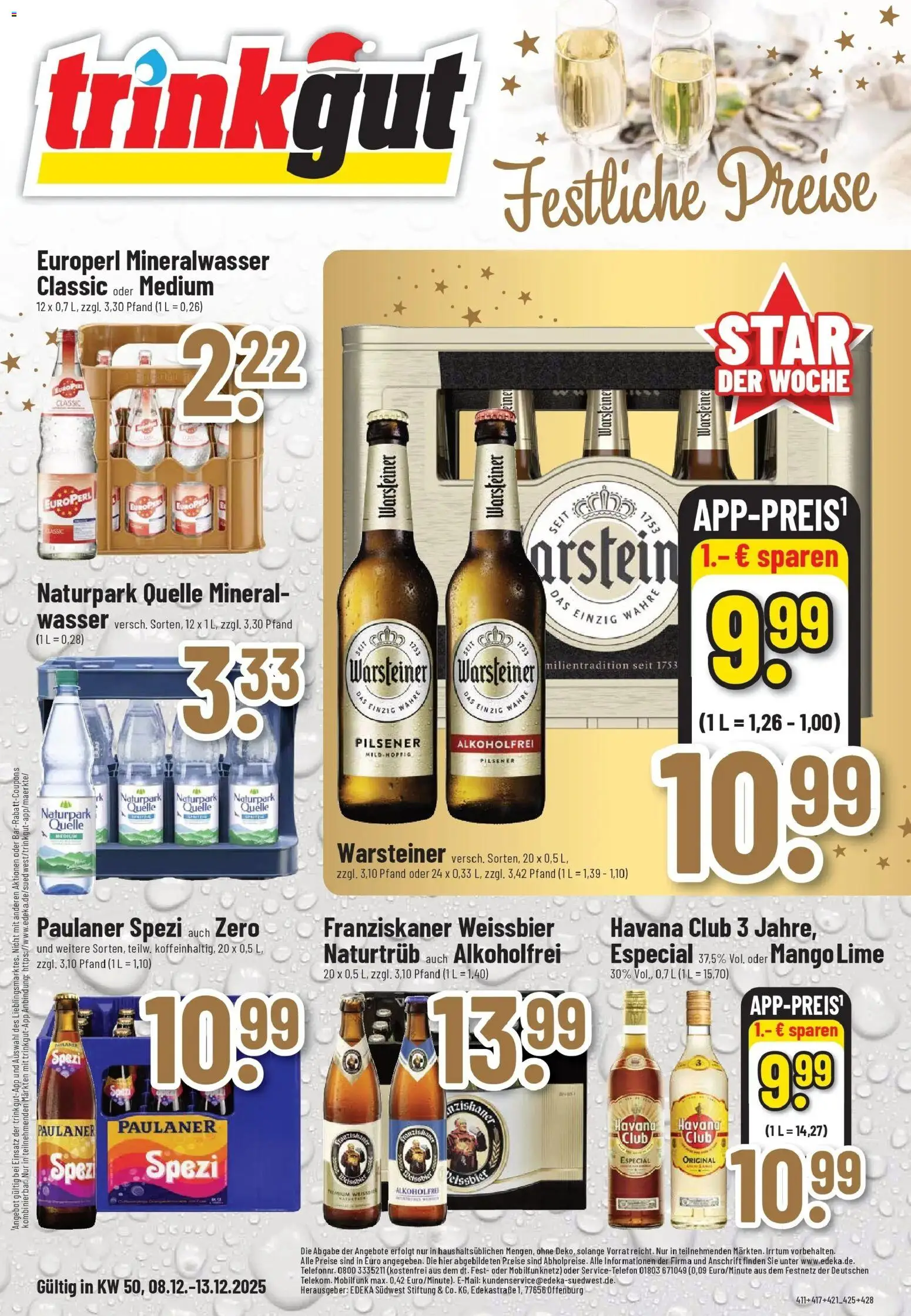 Trinkgut - trinkgut: Wochenangebote – gültig ab 07.12.2025 | Seite: 1 | Produkte: Franziskaner, Weißbier, Paulaner spezi, Paulaner