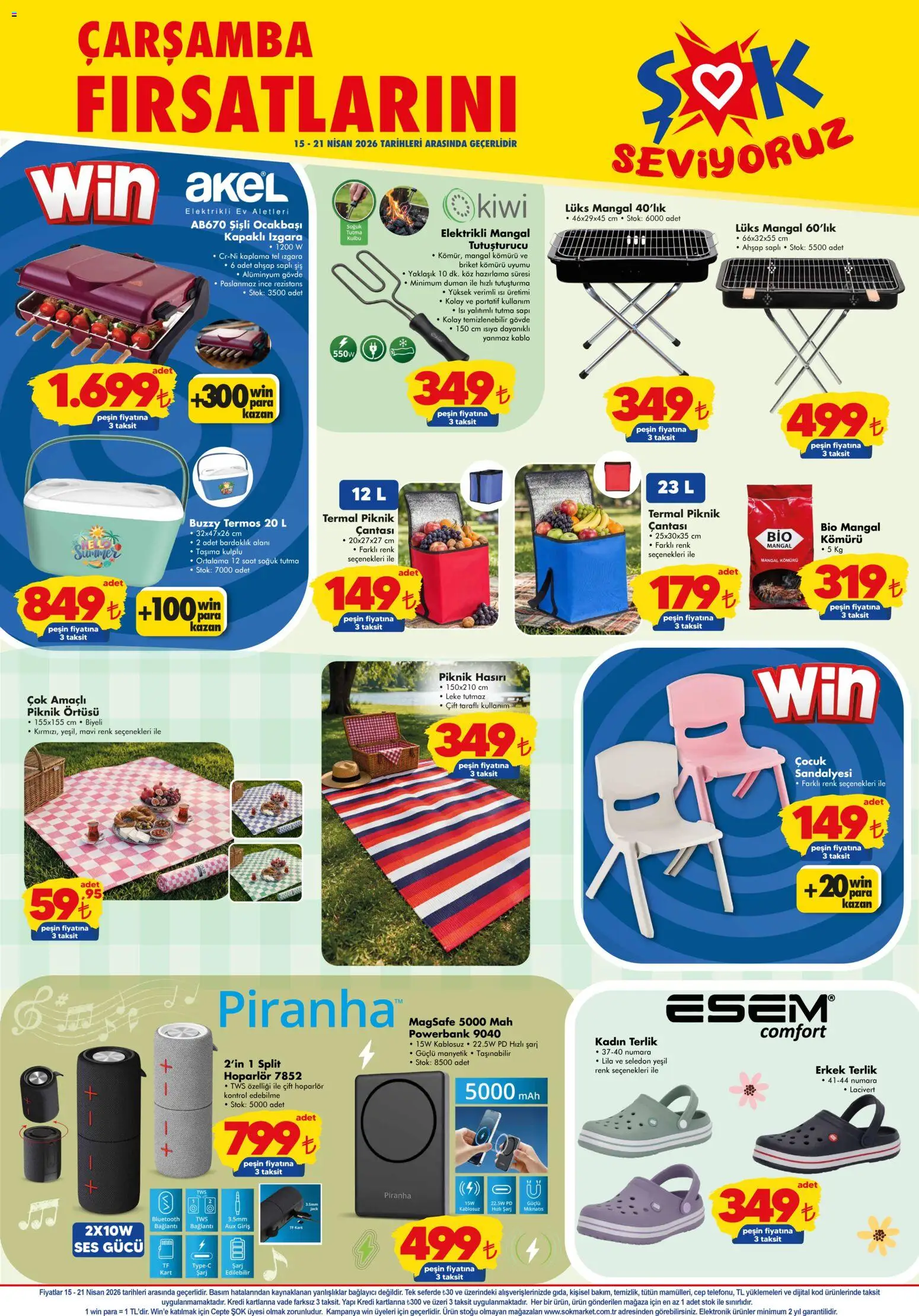 Şok Market Katalog - 15.04.2026 tarihinden itibaren geçerlidir | Sayfa: 4 | Ürünler: Çift taraflı, Termos, Saat, Ses