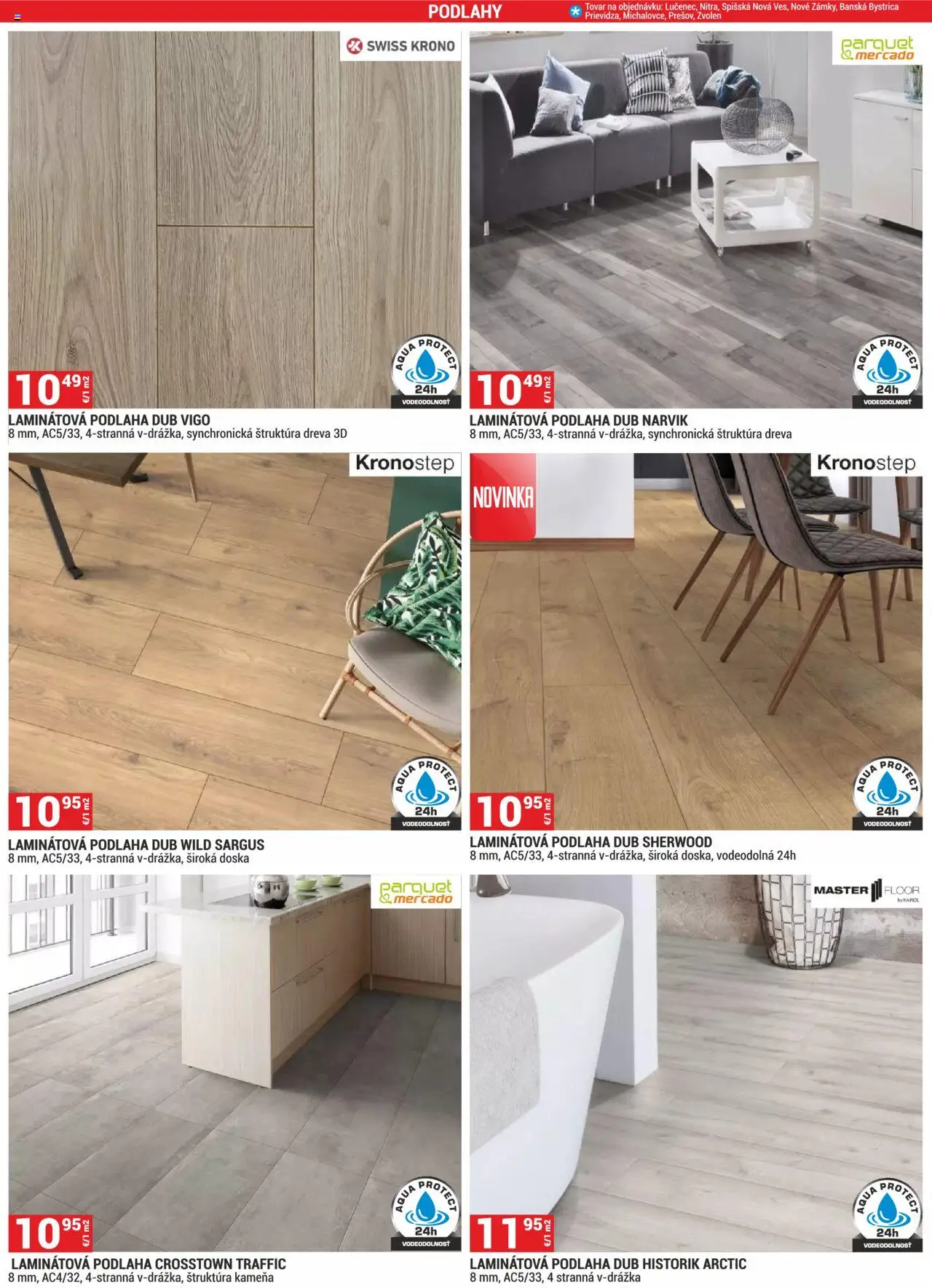 Nové Merkury Market akcie – leták je platný od 01.10.2025 | Strana: 3 | Produkty: Podlaha, Laminátová podlaha
