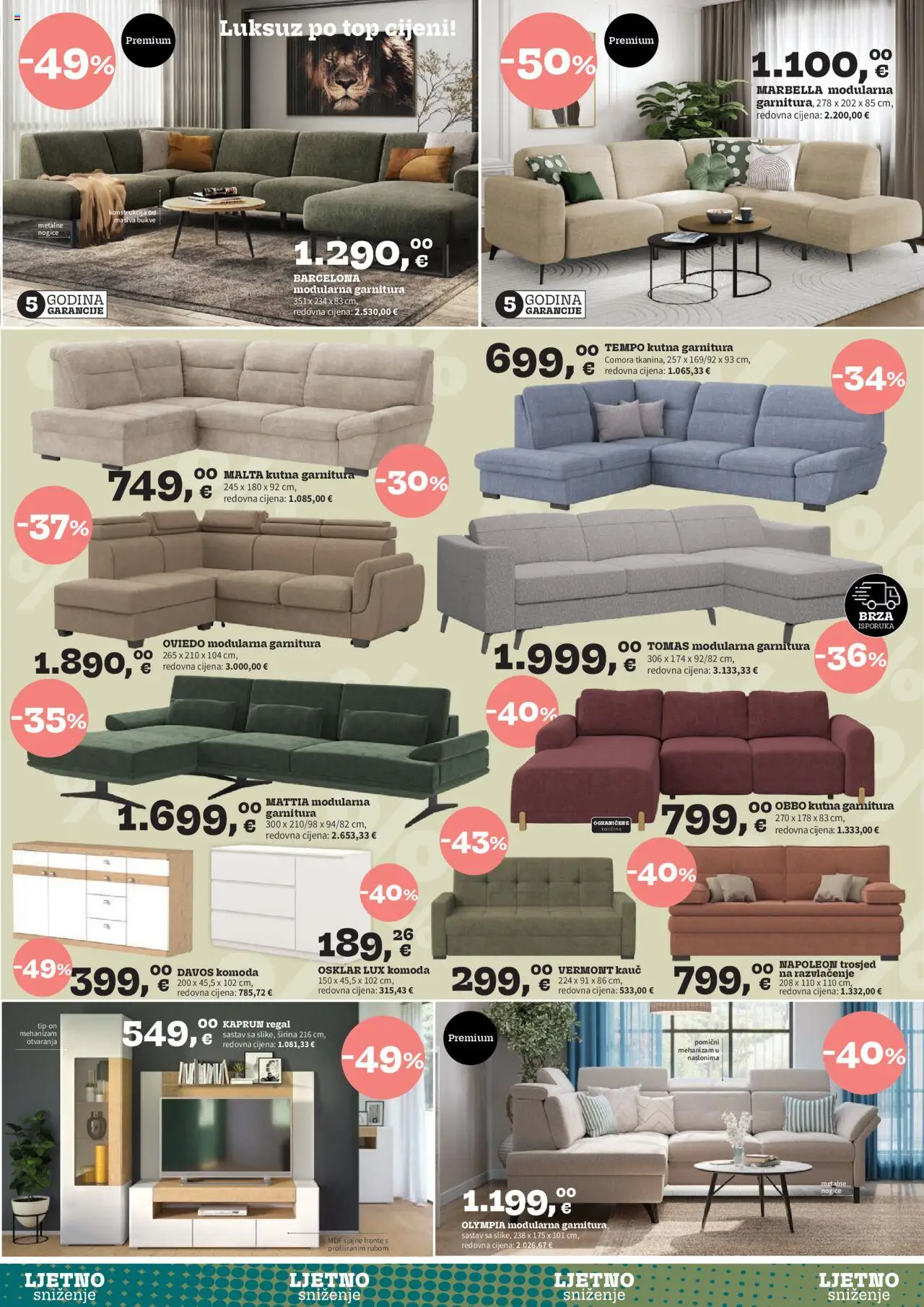 Prima katalog | vrijedi od 01.08.2025 | Stranica: 3 | Proizvodi: Komoda, Trosjed, Regal, Kutna garnitura