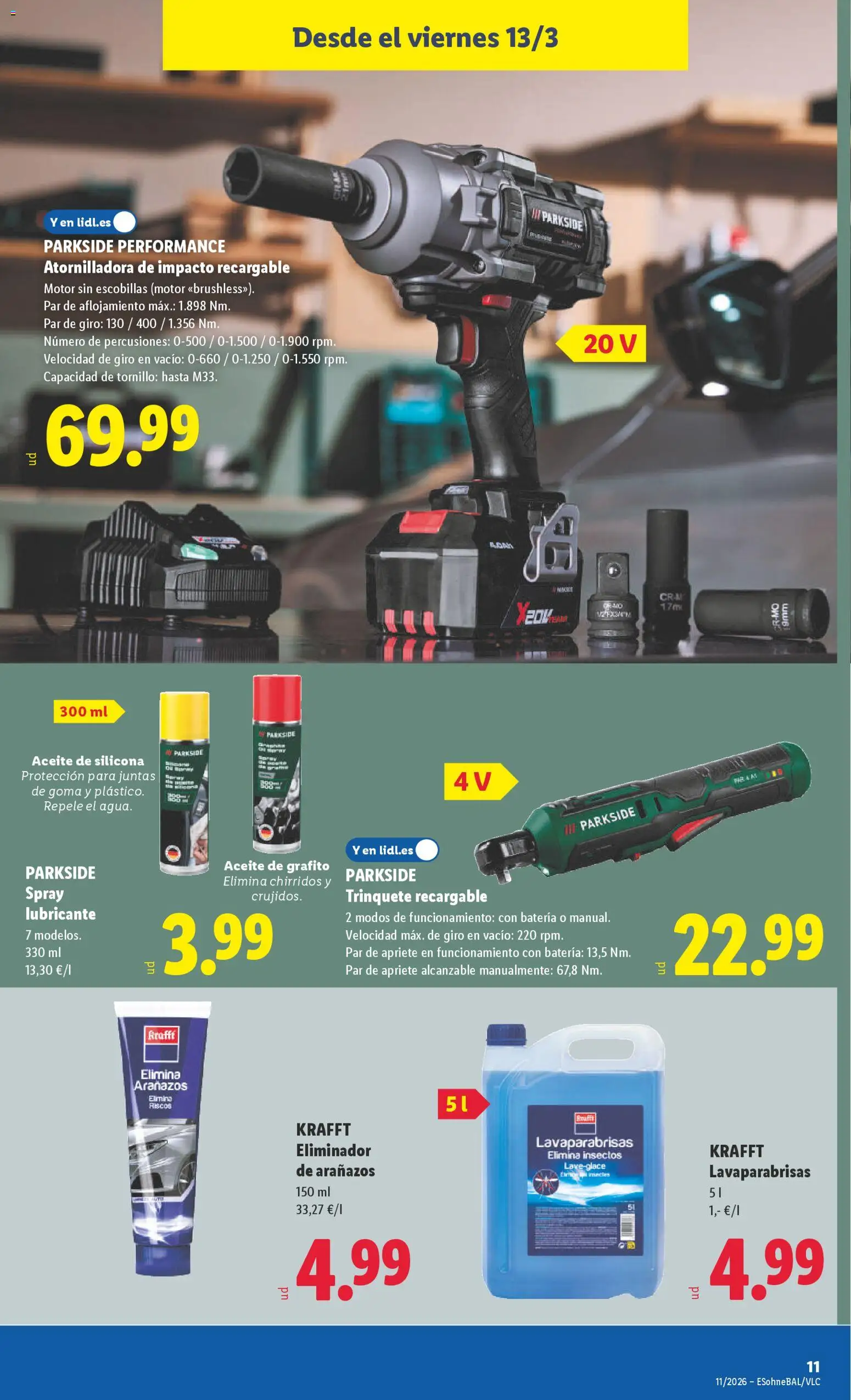 Lidl folleto de bazar │ válido desde el 09.03.2026 | Página: 23 | Productos: Noodles αυγού, Aceite, Batería