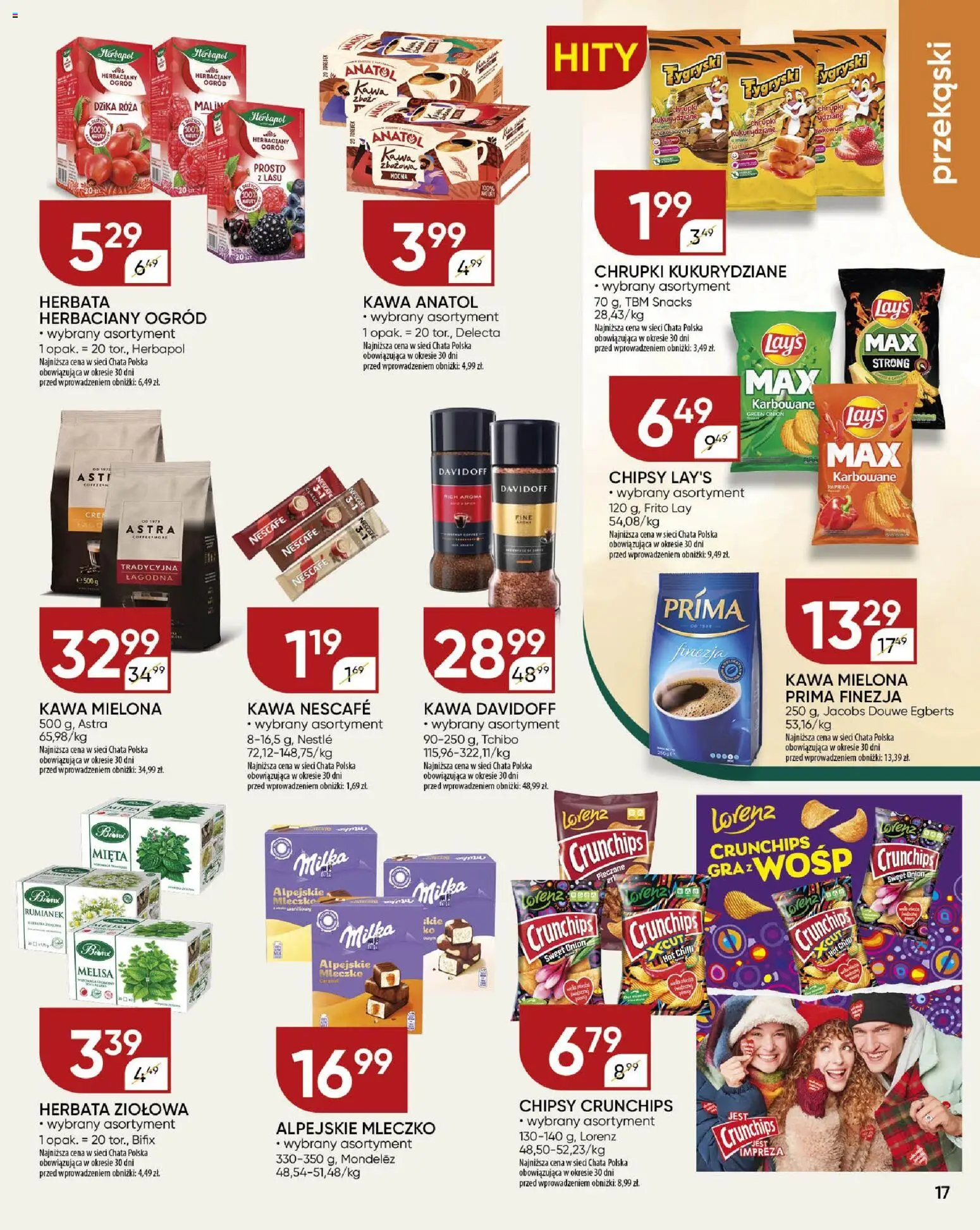 Chata Polska Gazetka od 15.01.2026 | Strona: 17 | Produkty: Chipsy, Chrupki, Nescafe, Mięta