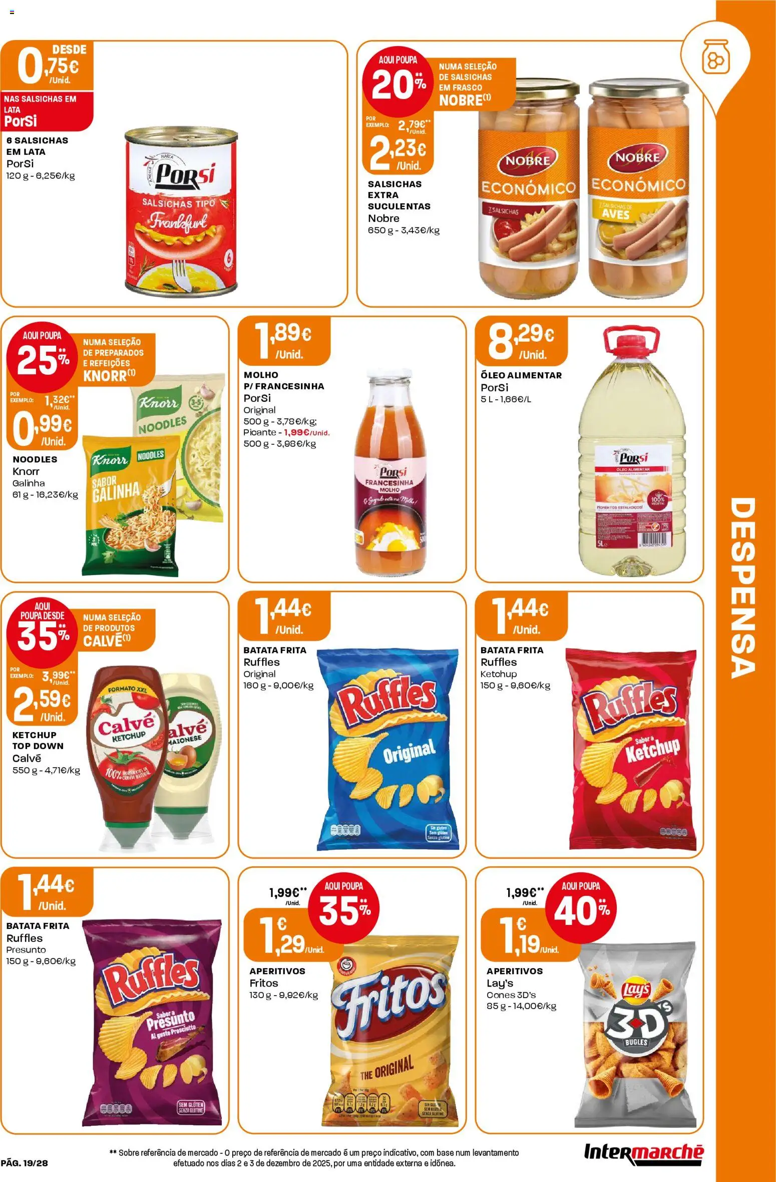 Intermarché Folheto Contact │ válido de 08.01.2026 | Página: 19 | Produtos: Batata, Knorr, Presunto, Ketchup