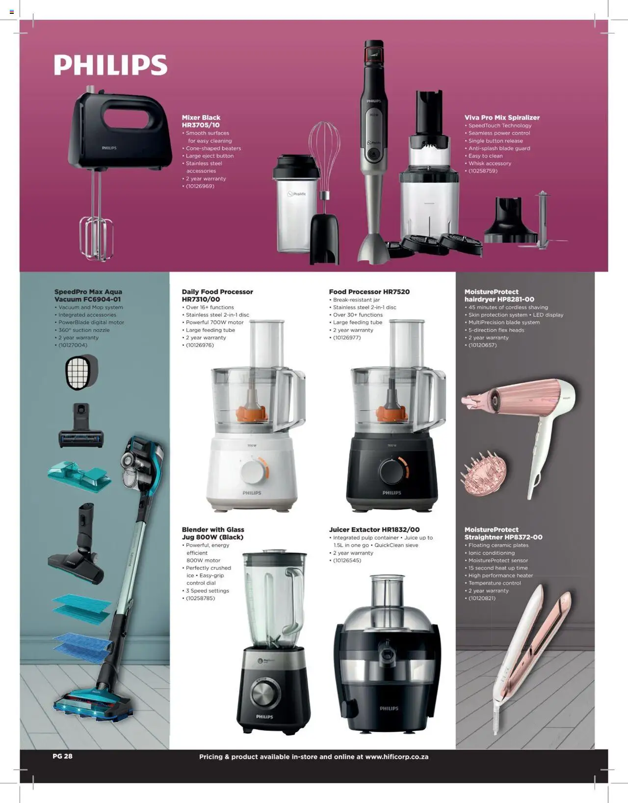 New HiFi Corp catalogue – valid from 12.02.2024 | Page: 28 | Products: Juicer, Blender, Food processor, Heater