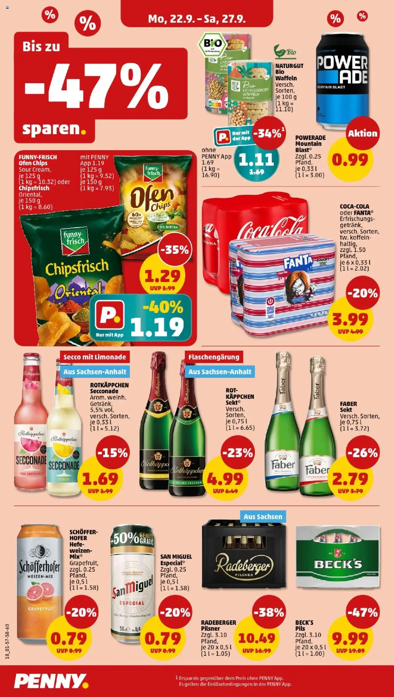 Penny - Berlin – gültig ab 22.09.2025 | Seite: 20 | Produkte: Sekt, Waffeln, Powerade, Rotkäppchen