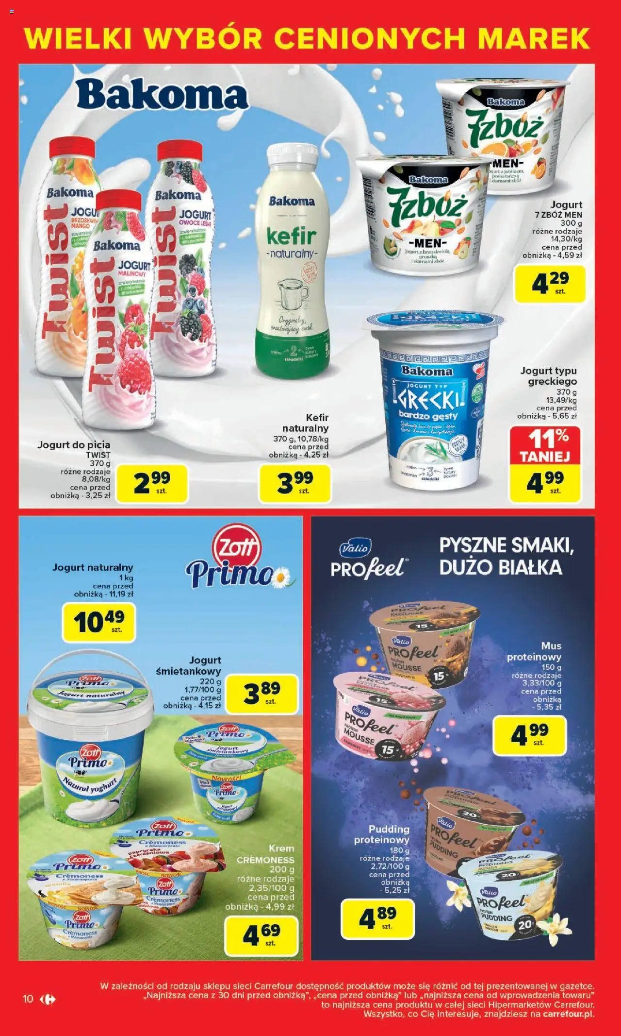 Carrefour Gazetka - Cenione marki, super ceny od 04.08.2025 | Strona: 10 | Produkty: Gruszka, Jogurt naturalny, Jogurt, Owoce