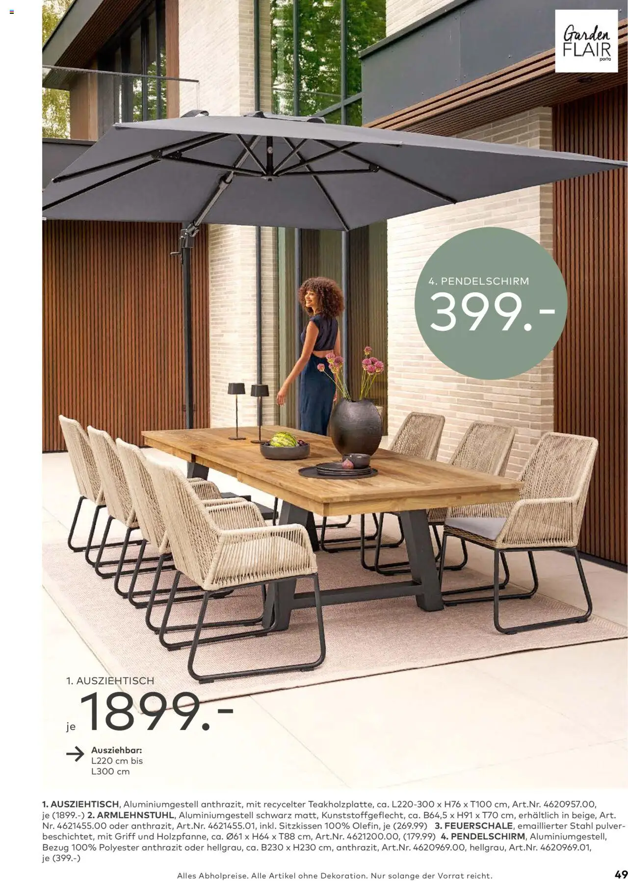 Porta! - Outdoor - Gartenmöbelkatalog 2025 - gültig ab dem 02.03.2025 | Seite: 49