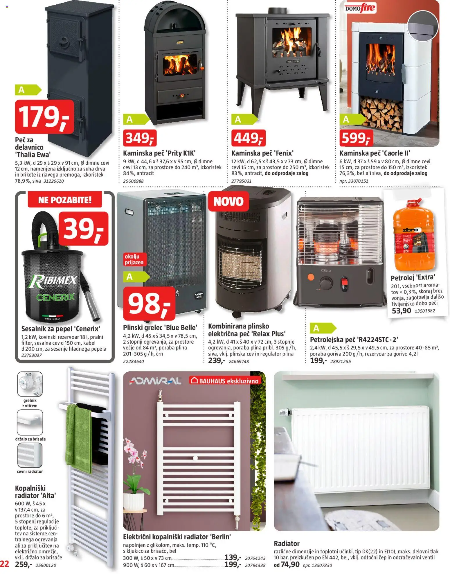 Novi Bauhaus katalog ponudbe – veljaven od 27.11.2025 | Stran: 22 | Izdelki: Radiator, Kabel, Ventil, Grelec